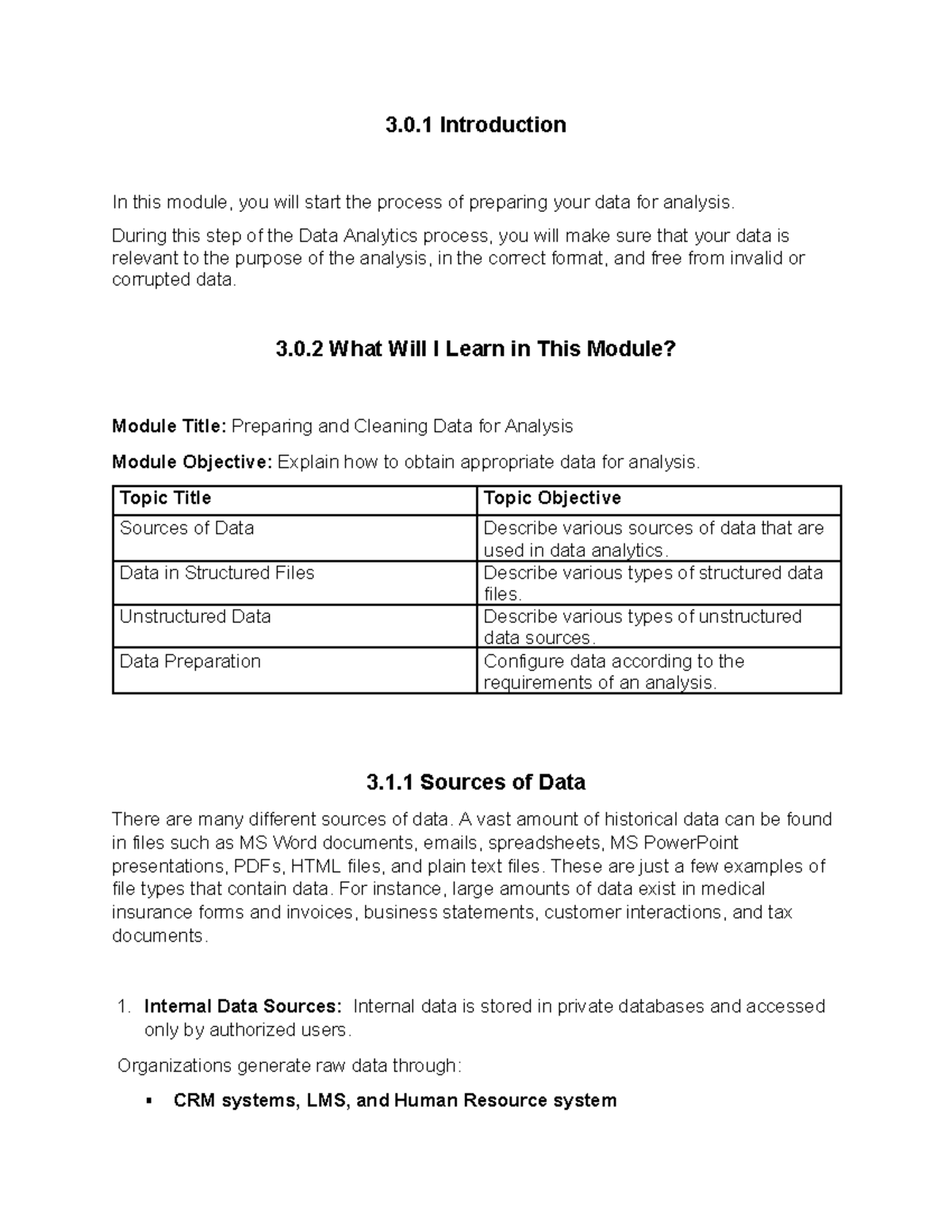 Group 1 Module 3 - Data Preparation and Cleaning for Analysis - Studocu