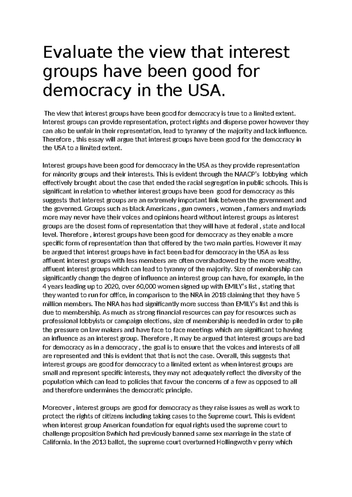POL 101: Interest Groups in the USA - A Double-Edged Sword for ...
