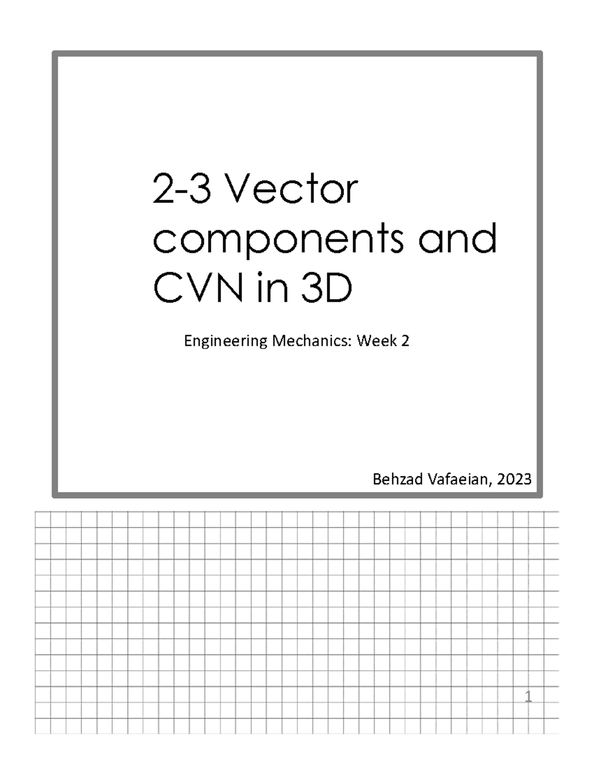 2-3 Vector components and CVN in 3D - 2-3 Vector components and CVN in ...