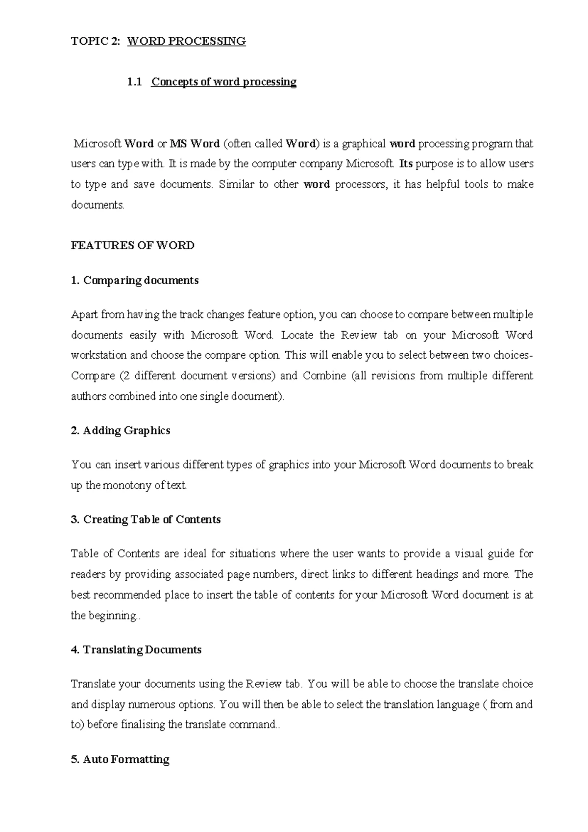 ICT 101: Desktop and Word Processing Techniques Notes - Studocu