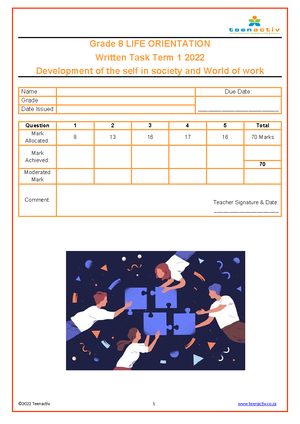 GRADE 8 EMS ACTIVITIES TERM 3 visual data 6