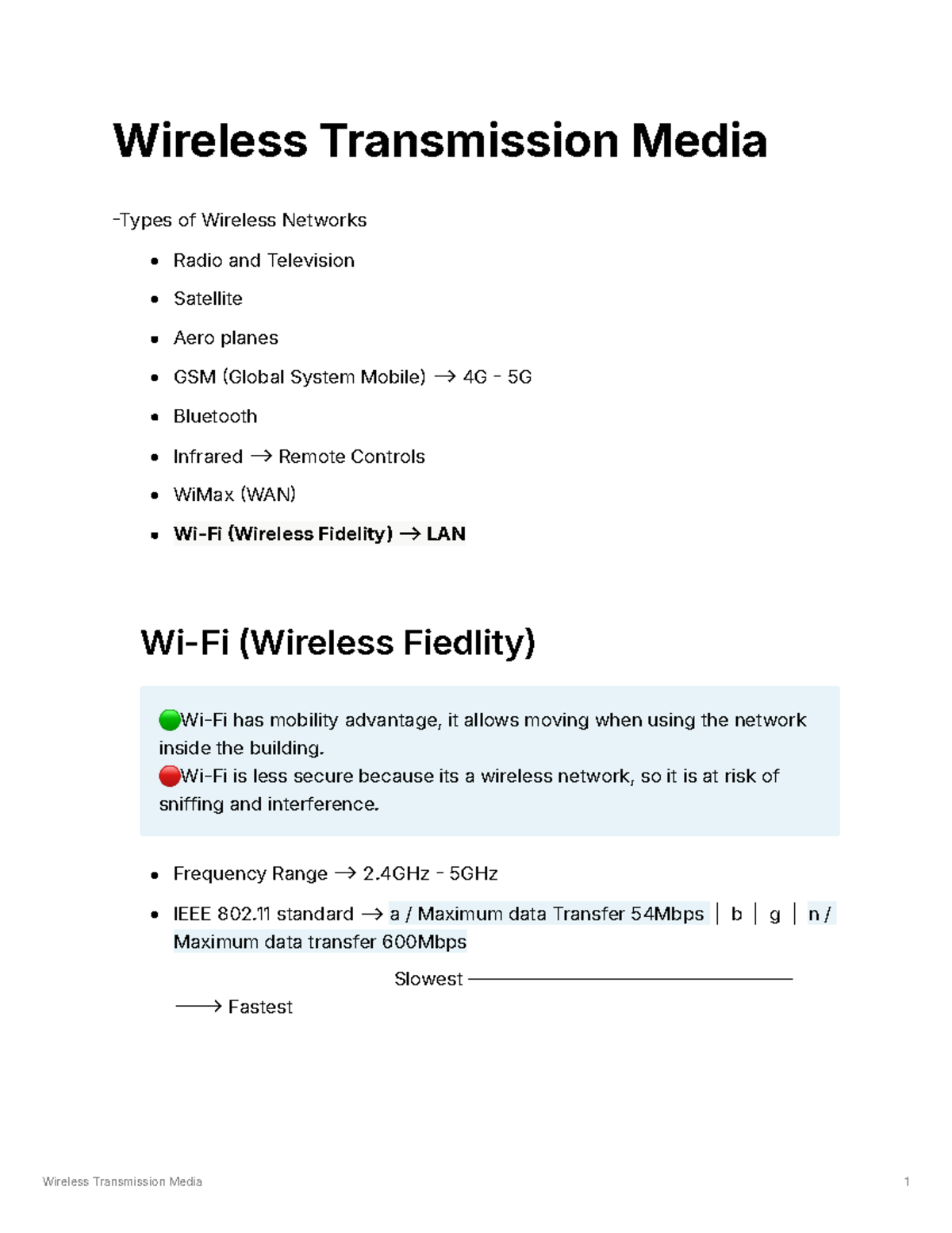 Wireless Transmission Media - Wireless Transmission Media Types of ...