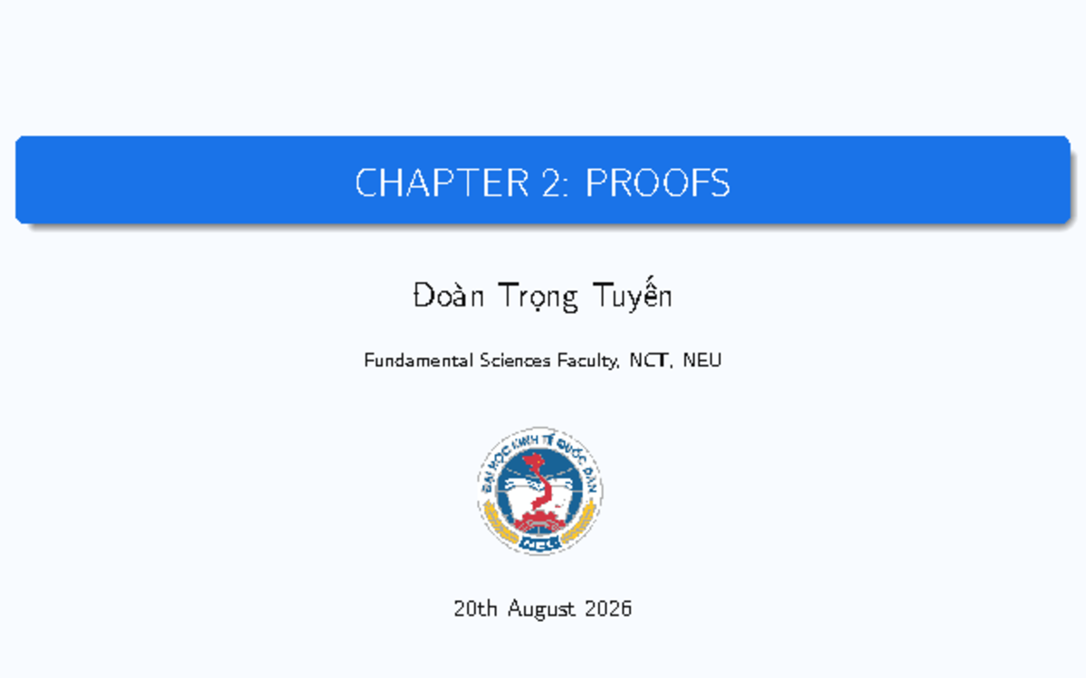 CHAPTER 2: PROOFS - Discrete Mathematics Notes (DM101) - Studocu