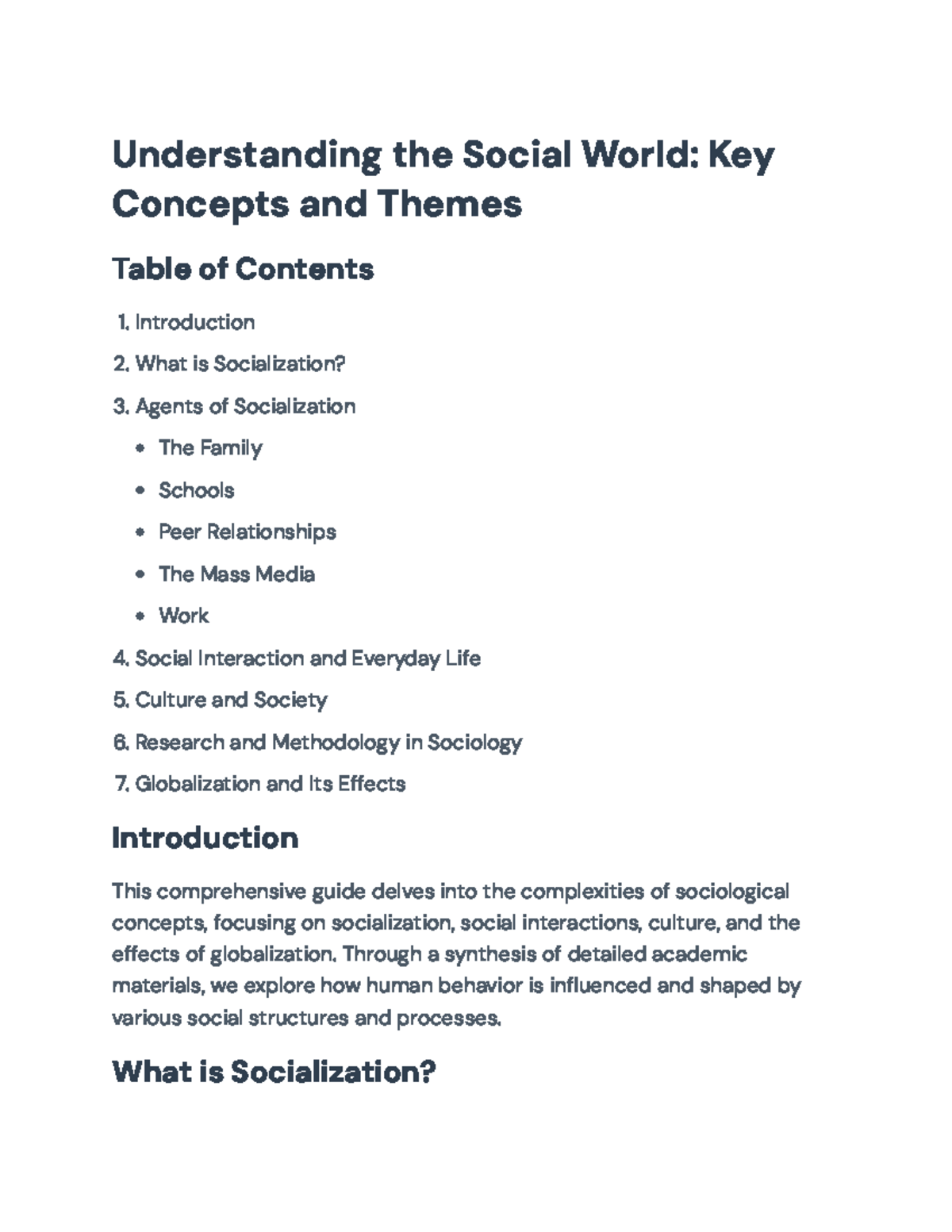 Sociology 101: Understanding Socialization, Interaction, and Culture ...