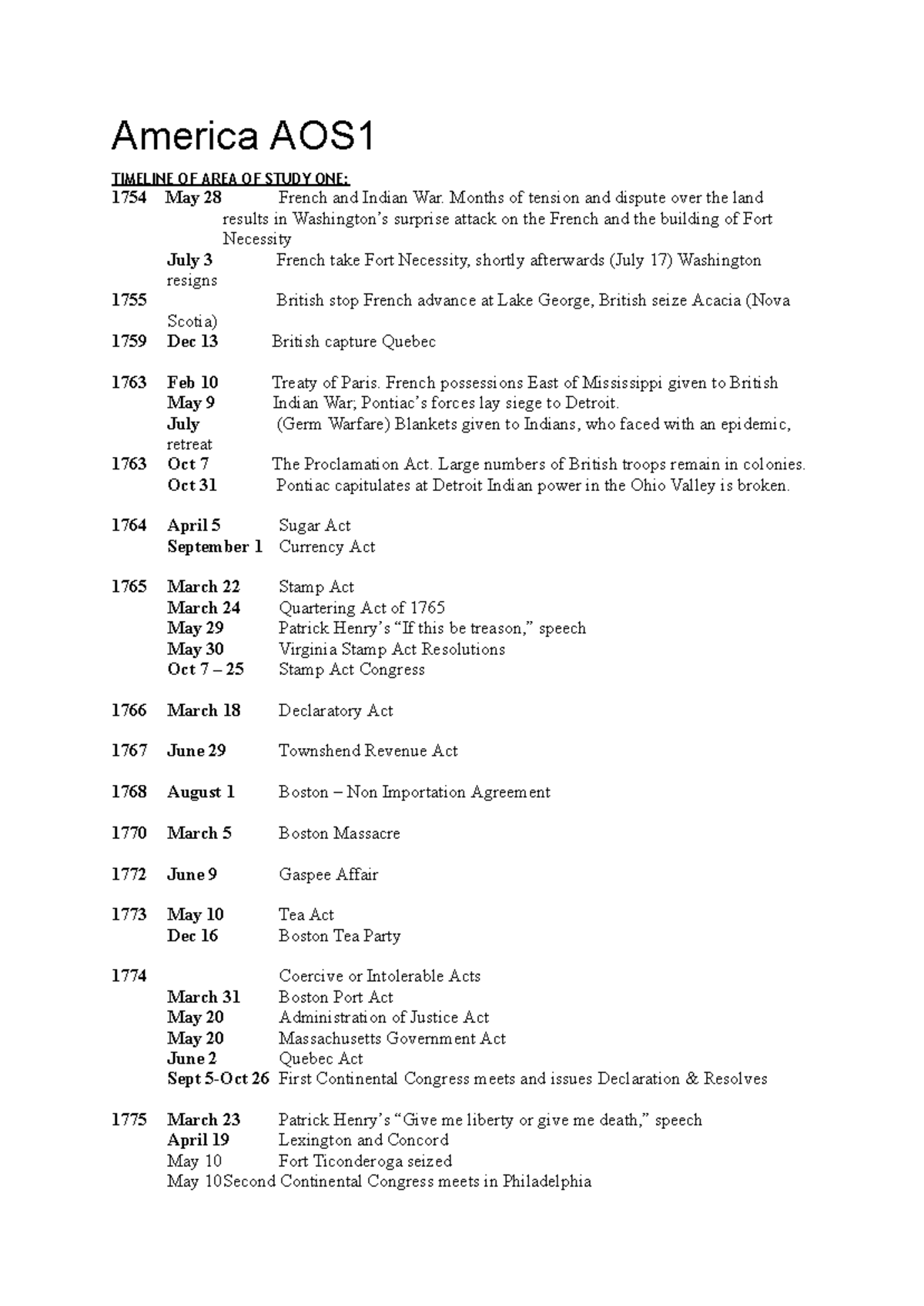 HIST 101: Notes on the French and Indian War and American Revolution ...