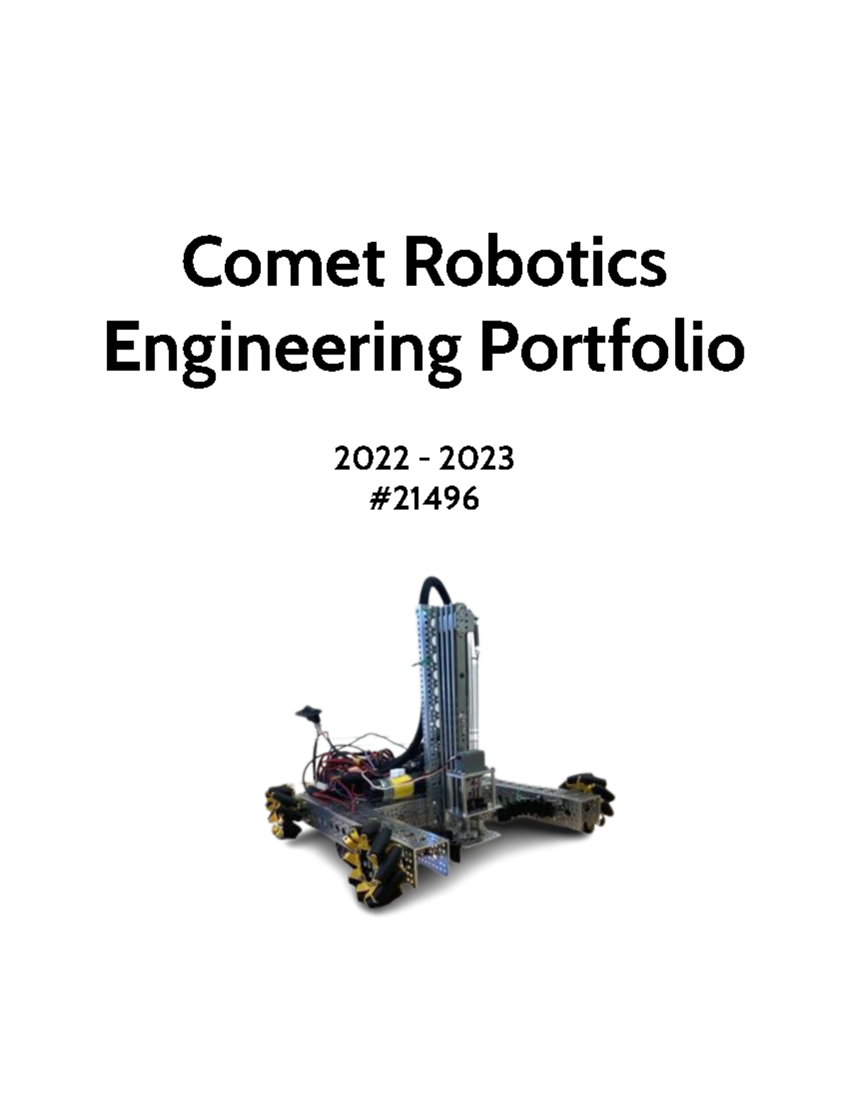 Comet Engineering Portfolio - Comet Robotics Engineering Portfolio 2022 ...