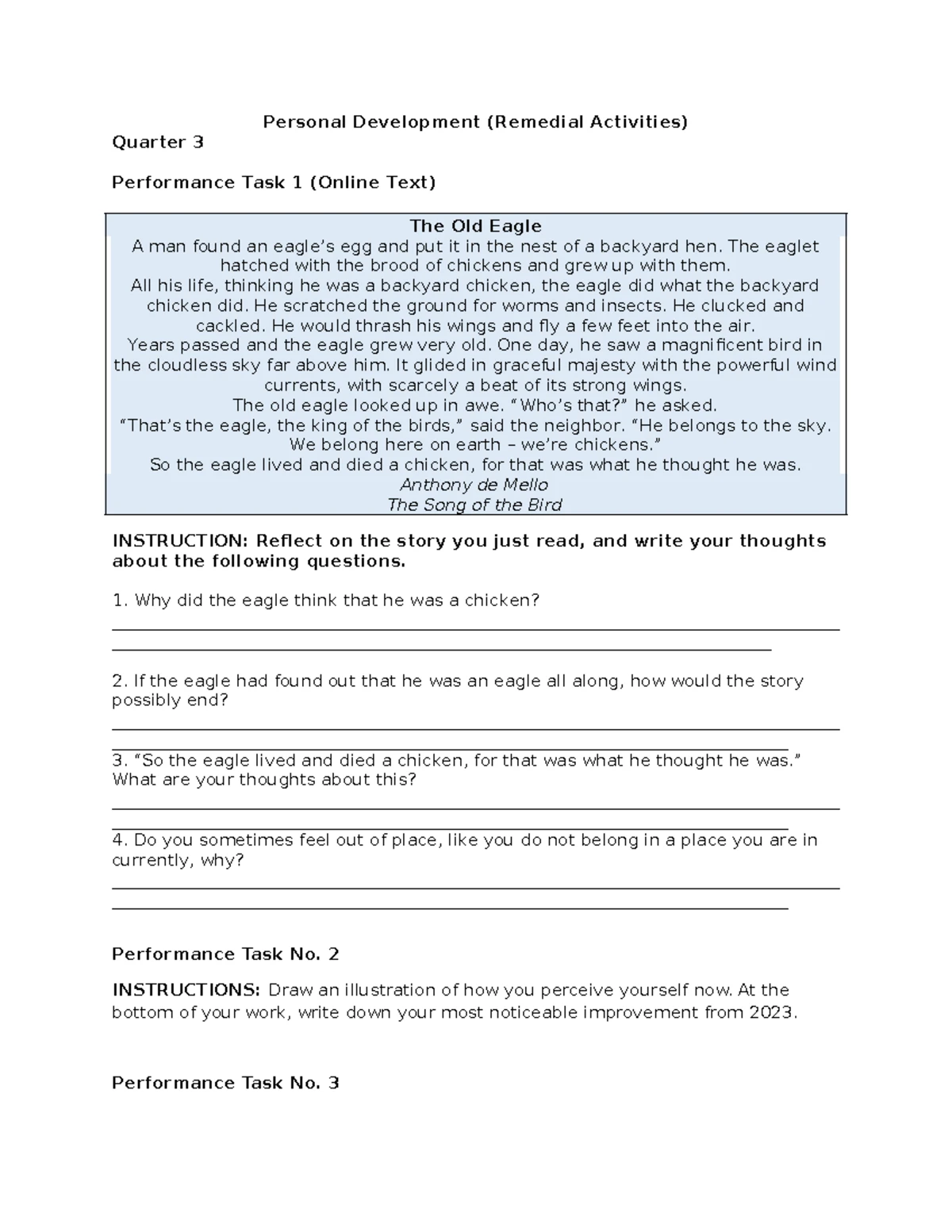 Perdev PETA-2023 - Summary of Personal Development Lessons - Studocu