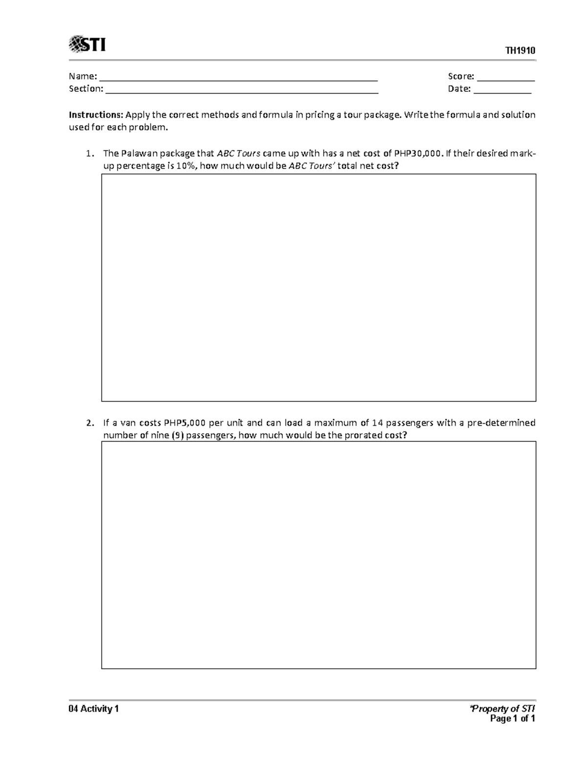 04 Activity 1(5) - kindly - TH 04 Activity 1 *Property of STI Page 1 of ...
