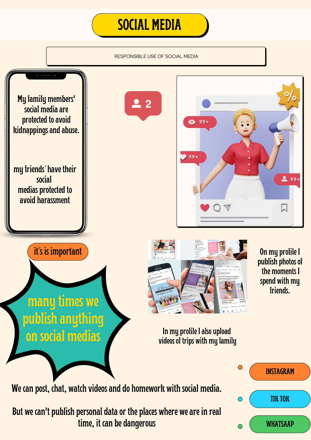 Póster ingles - eeeeee - SOCIAL MEDIA RESPONSIBLE USE OF SOCIAL MEDIA