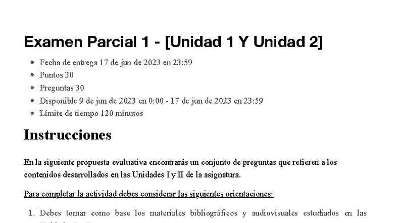 Examen Parcial 1 - Unidad I y II - Derecho de la Empresa I - Studocu