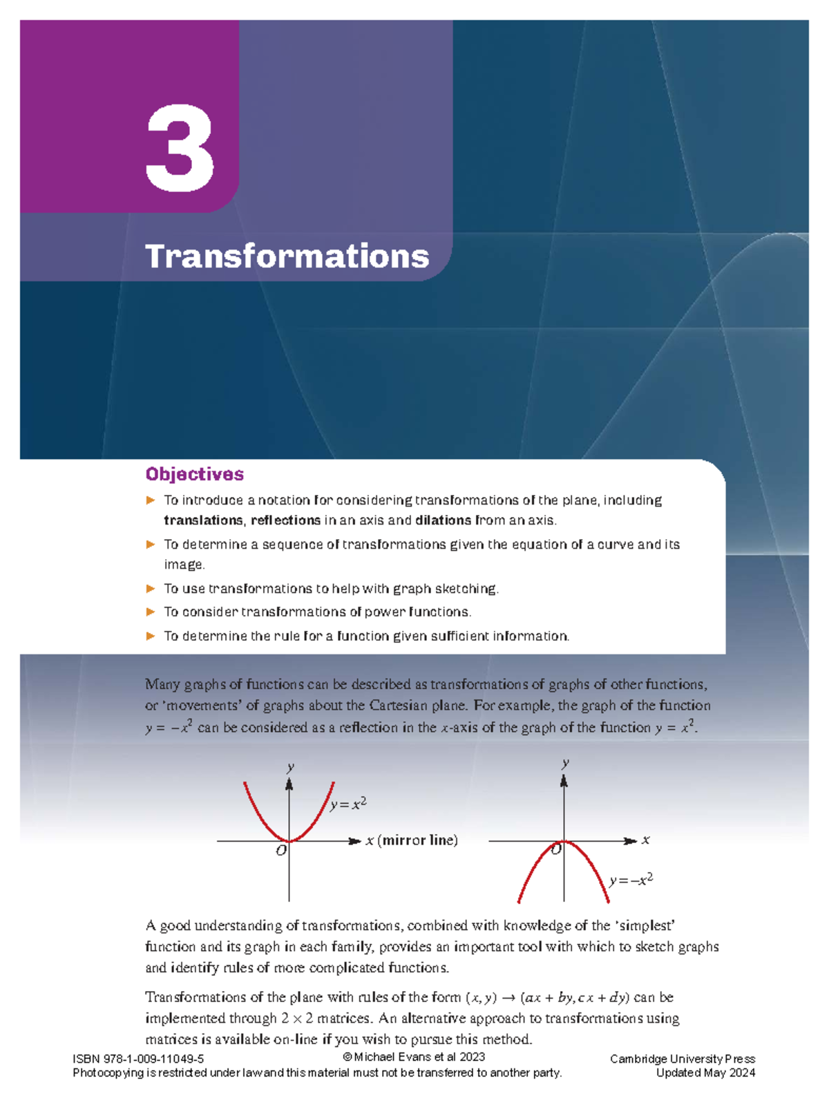 Chapter 3: Transformations in the Cartesian Plane (MATH 101) - Studocu