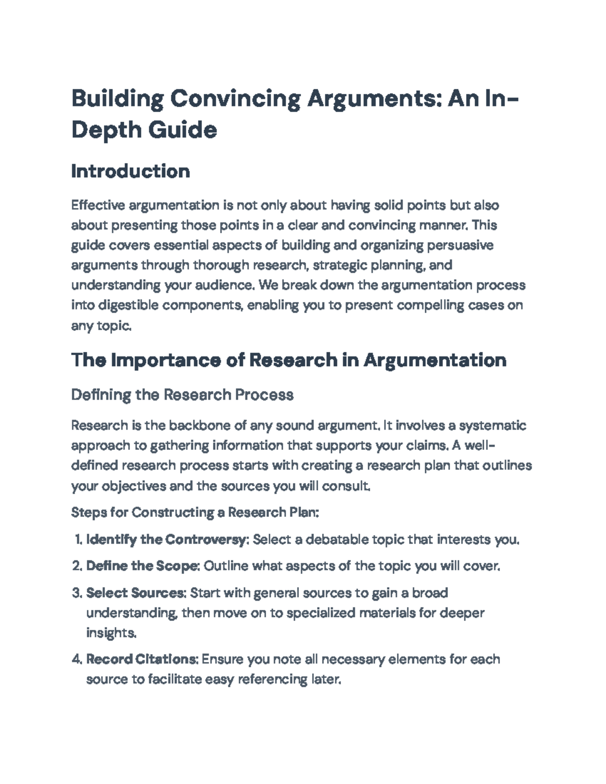 Building Convincing Arguments: An In-Depth Guide on Research & Advocacy ...