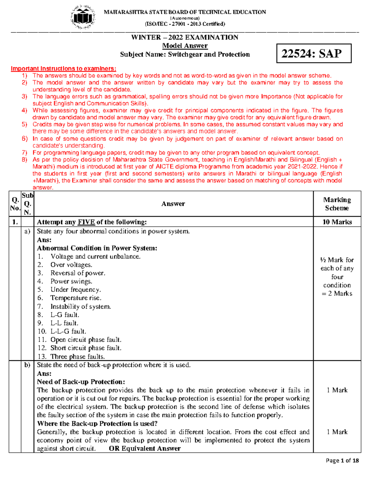 Winter-23 22524 R - Model answer paper - (Autonomous) (ISO/IEC - 27001 ...