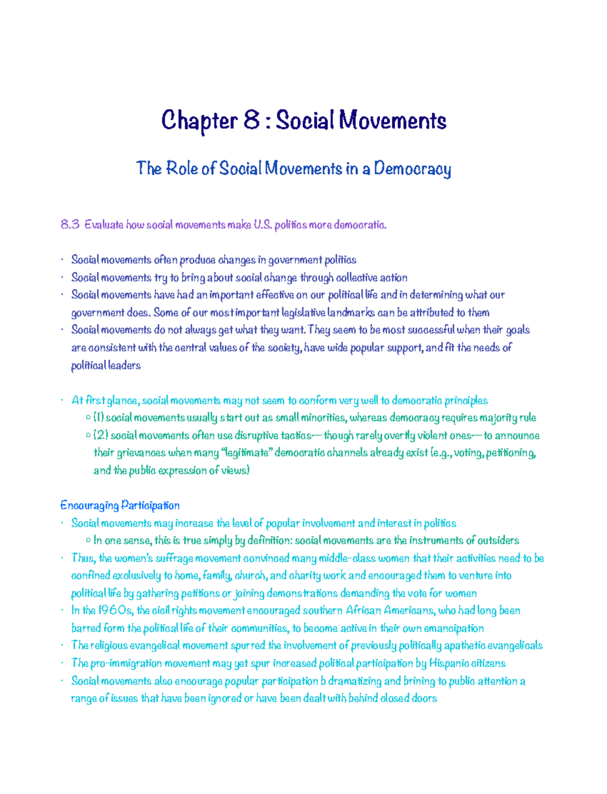 8.3 Evaluating the Impact of Social Movements on U.S. Democracy - Studocu