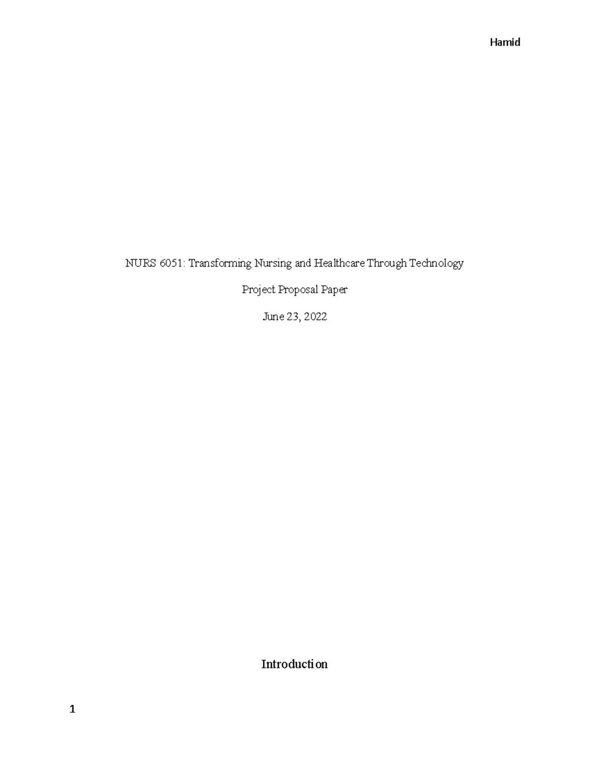 NURS 6051: Week 4 Project Proposal on Continuous Glucose Monitoring ...