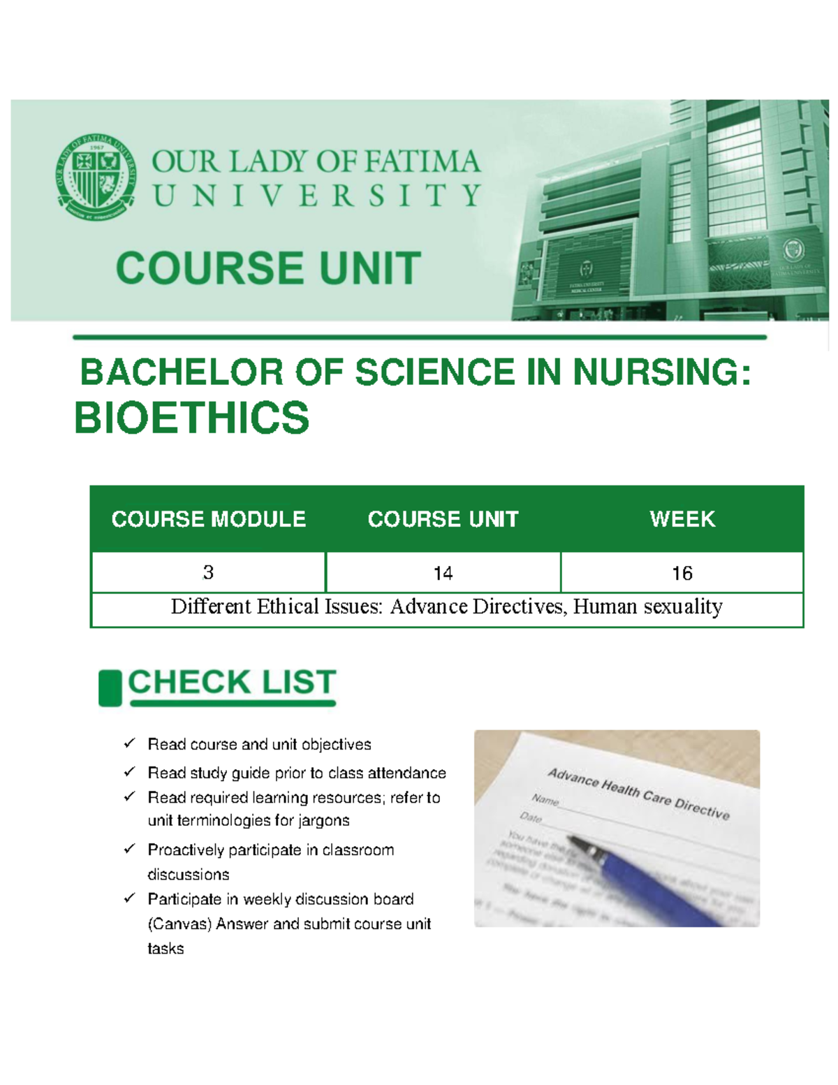 BI-M3-CU14 - Bioethics Course Module: Ethical Issues in Advance ...