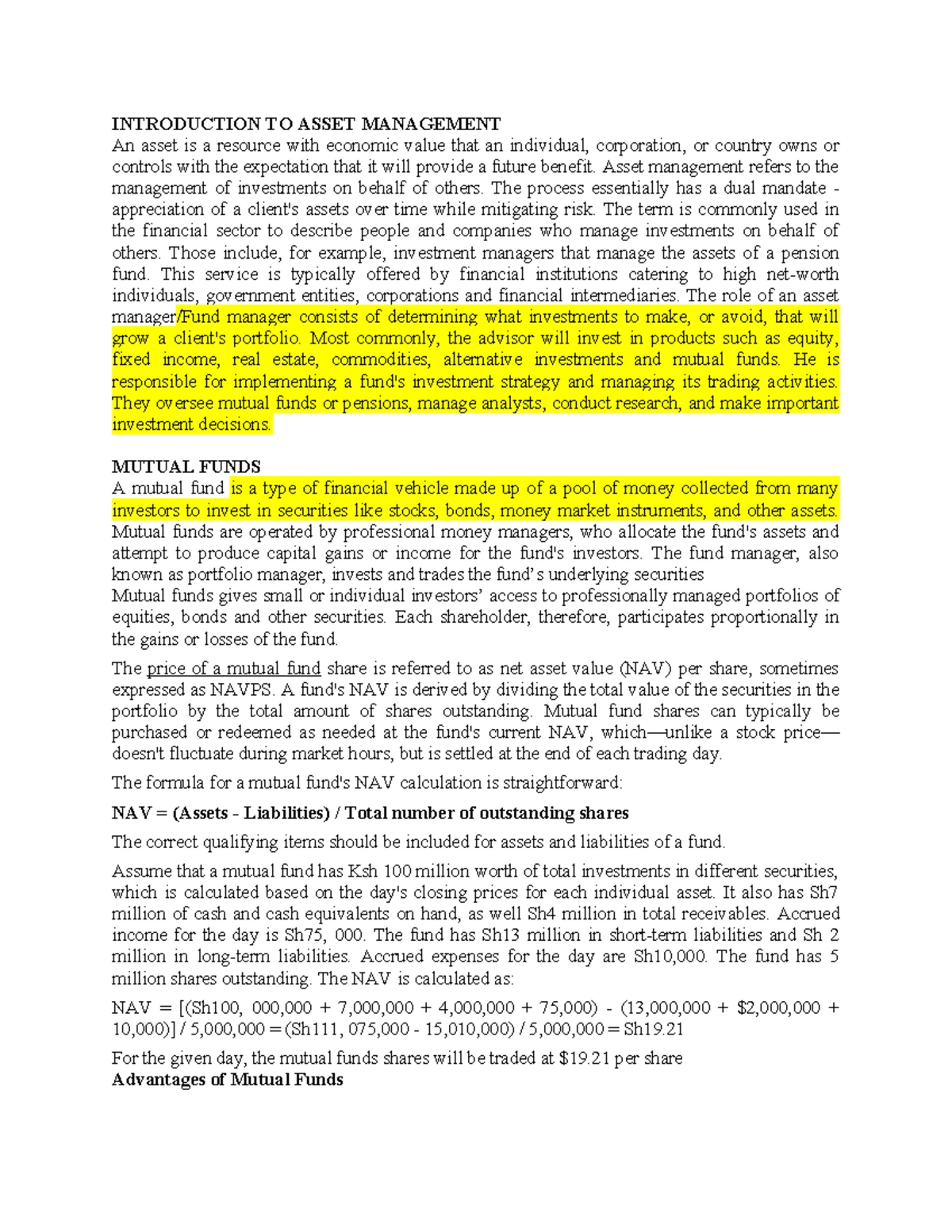 Asset - Notes - MASINDE MULIRO UNIVERSITY OF SCIENCE AND TECHNOLOGY ...
