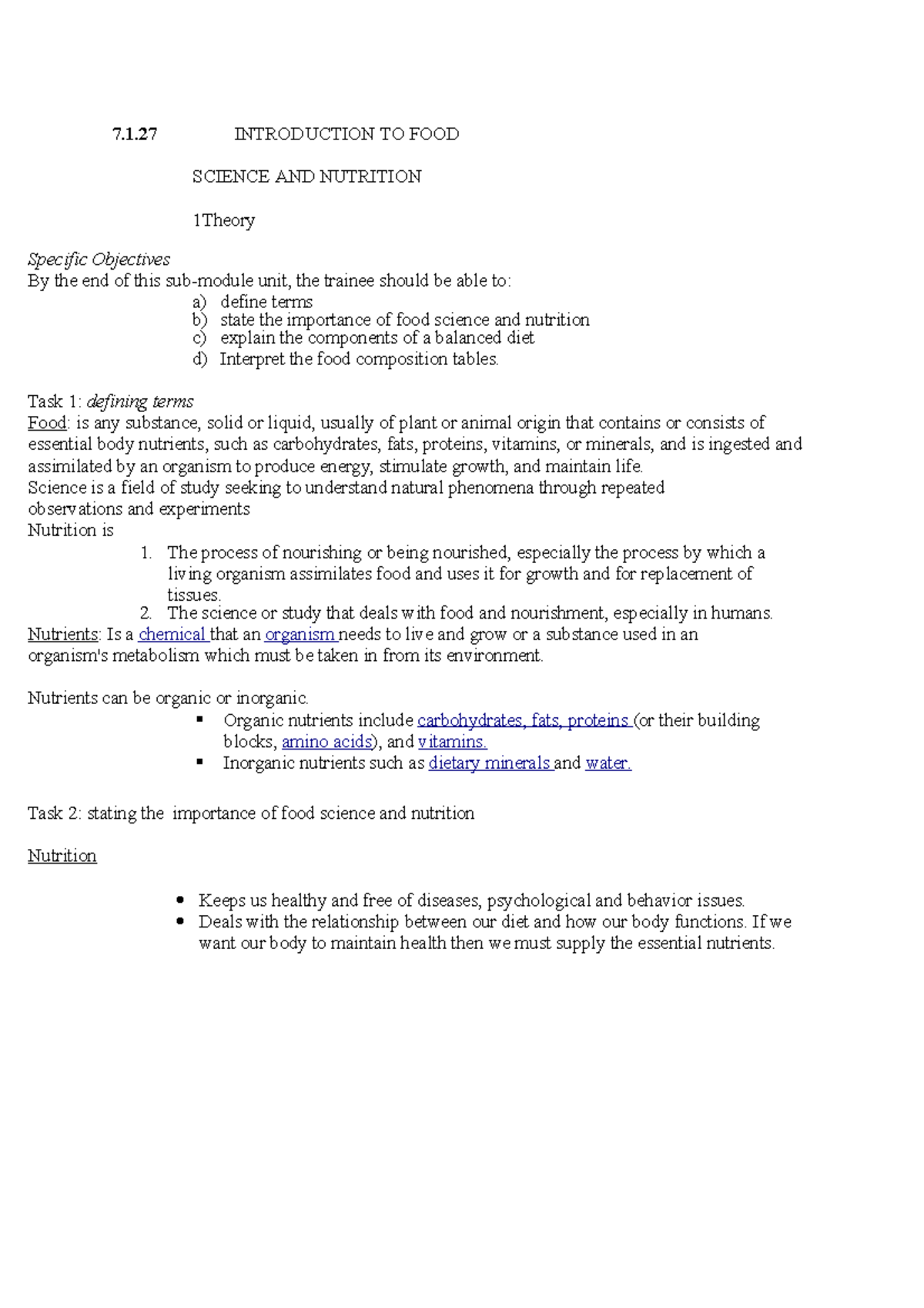 Food Science & Nutrition Notes (FSN 101): Key Concepts & Importance ...