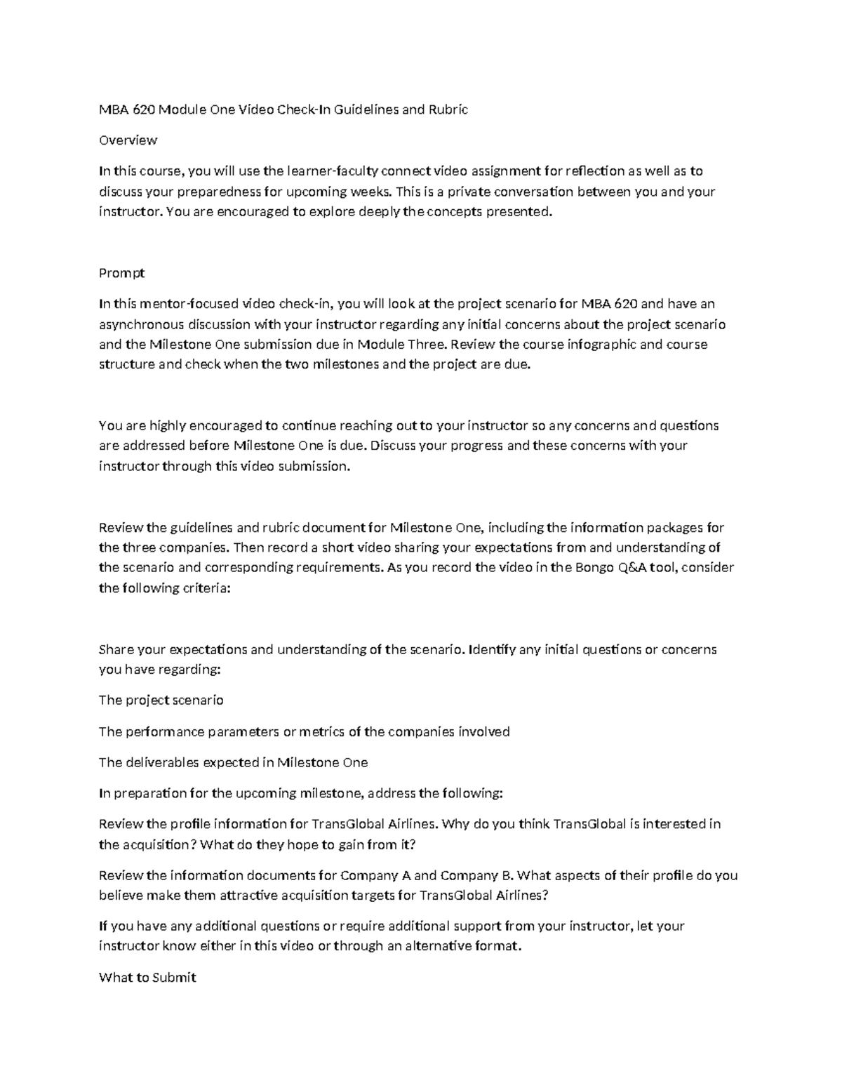 MBA 620 Company A Overview: Market Position, Strategy & Competitors ...
