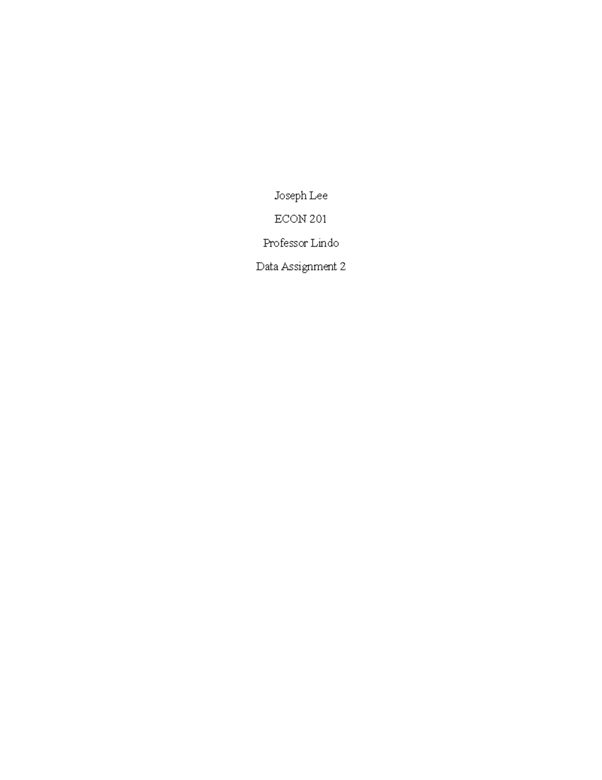 ECON 201 Final Exam Data Analysis: Unemployment & Inflation Trends ...