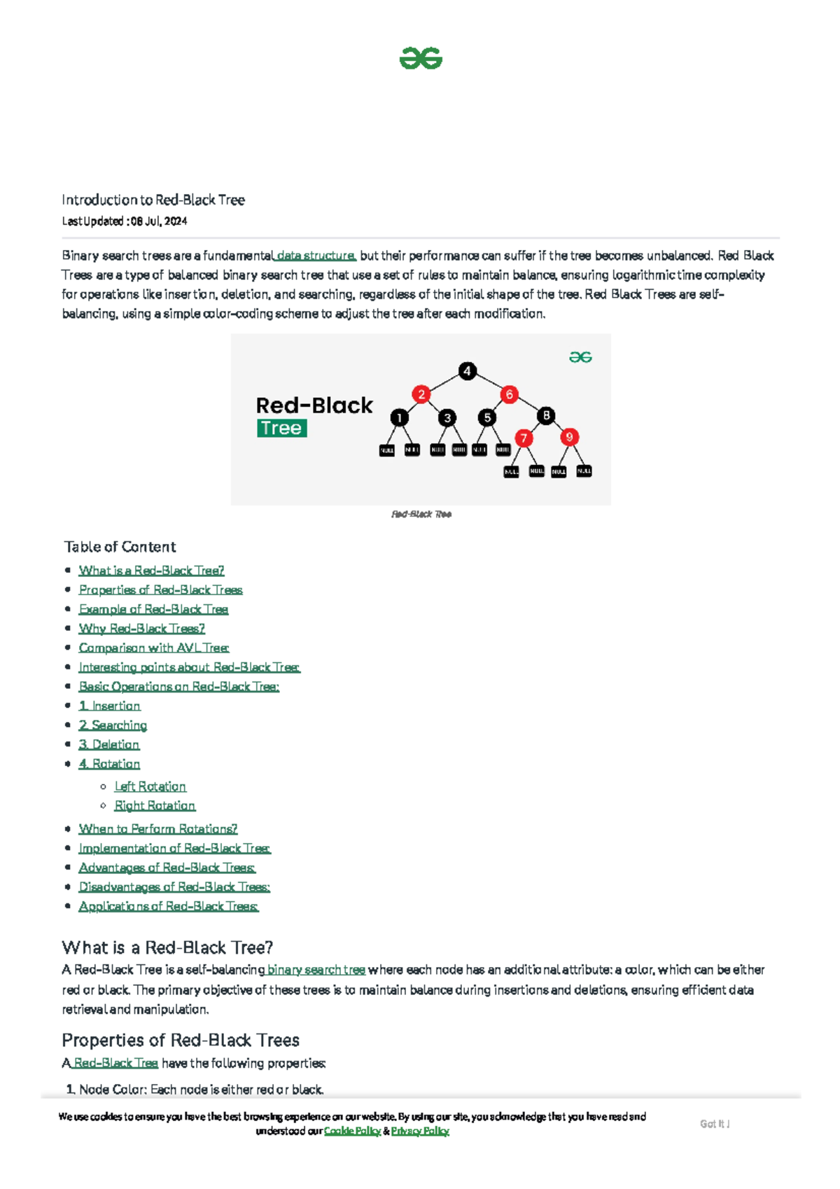 Introduction to Red-Black Tree - Geeksfor Geeks - Introduction to Red ...