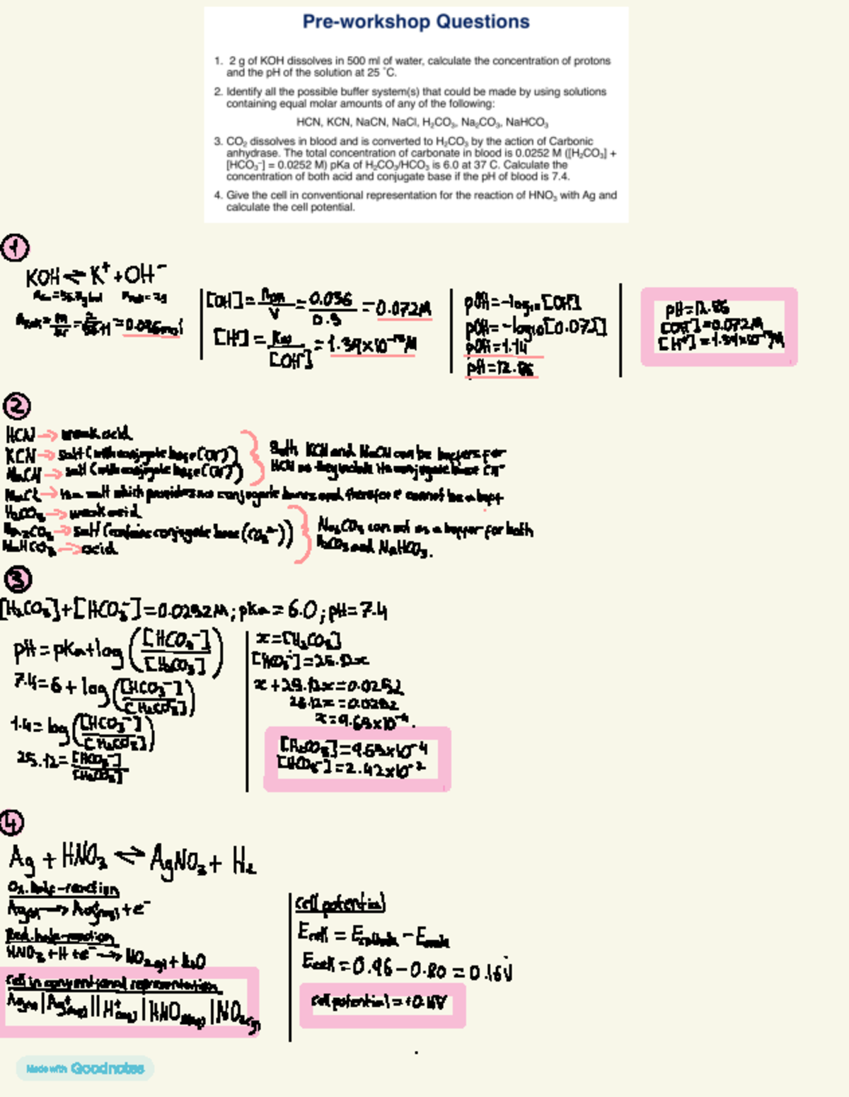 Chem - Solutions workshop - · I KOH = k + + OH- Mrko = 56. 11g(mol MkoH ...