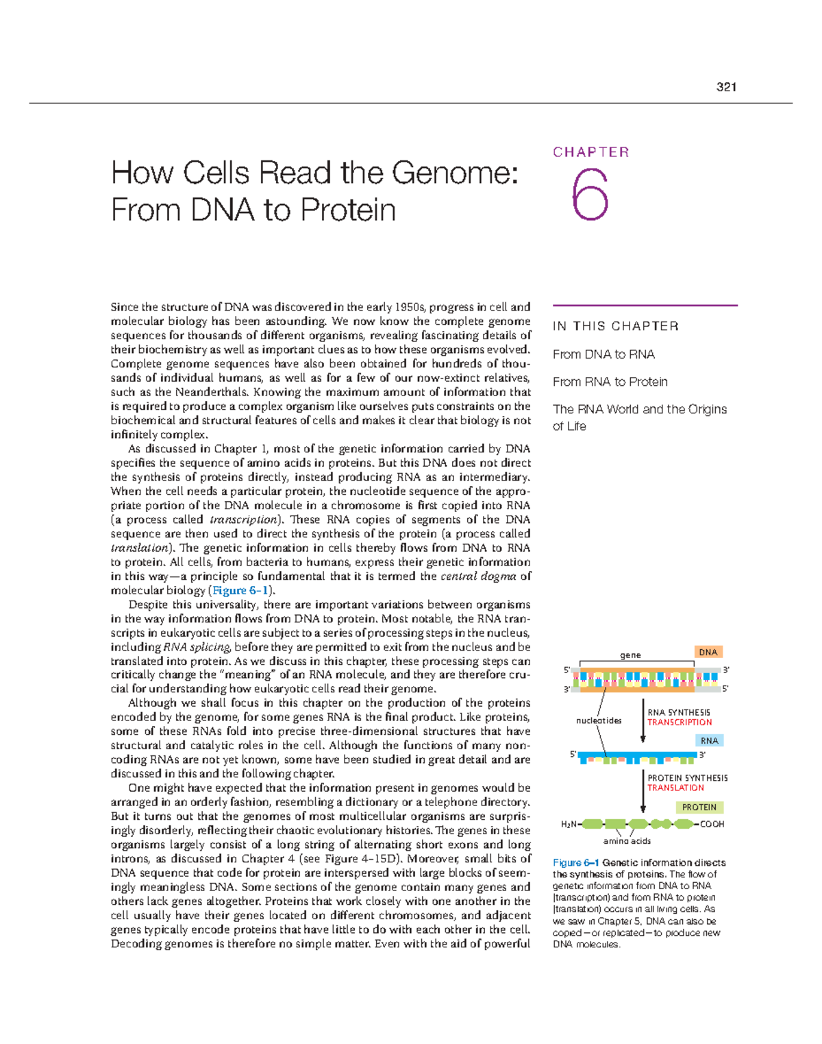 MBoC7 321: How Cells Read the Genome - From DNA to Protein - Studocu