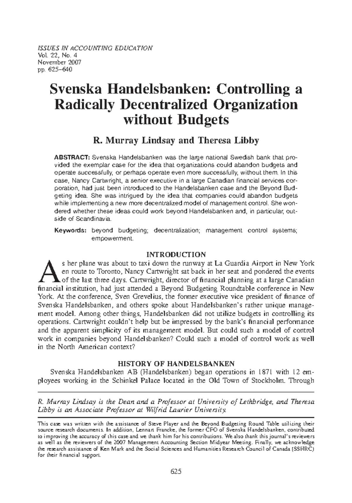 Svenska Handelsbanken Case Study: Insights on Decentralization Without ...