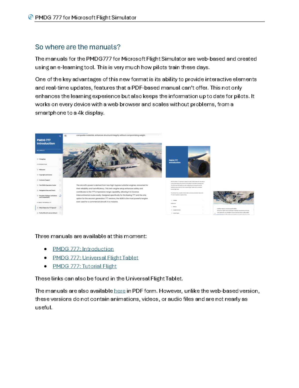 PMDG 777 Manual Overview for Microsoft Flight Simulator - Studeersnel