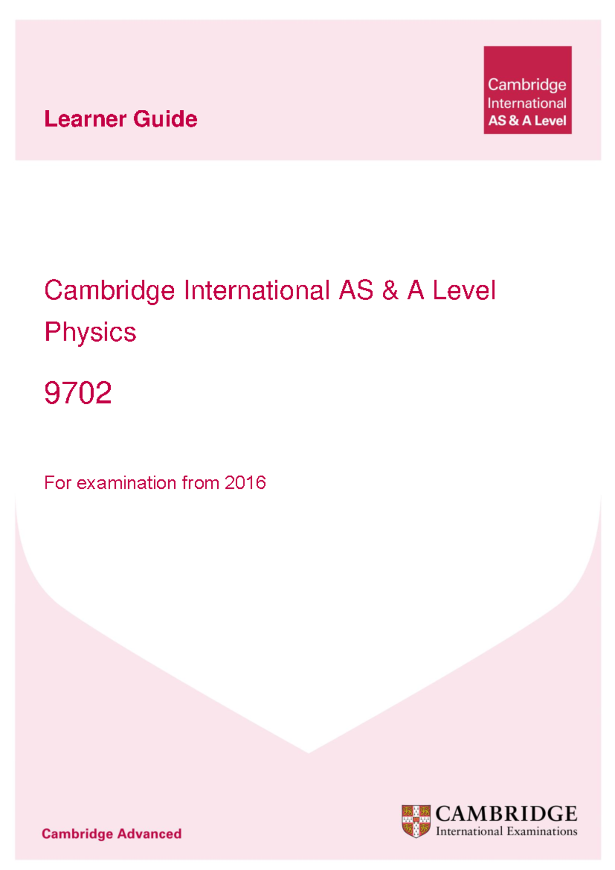 150290 Learner Guide: Cambridge International AS & A Level Physics 9702 ...