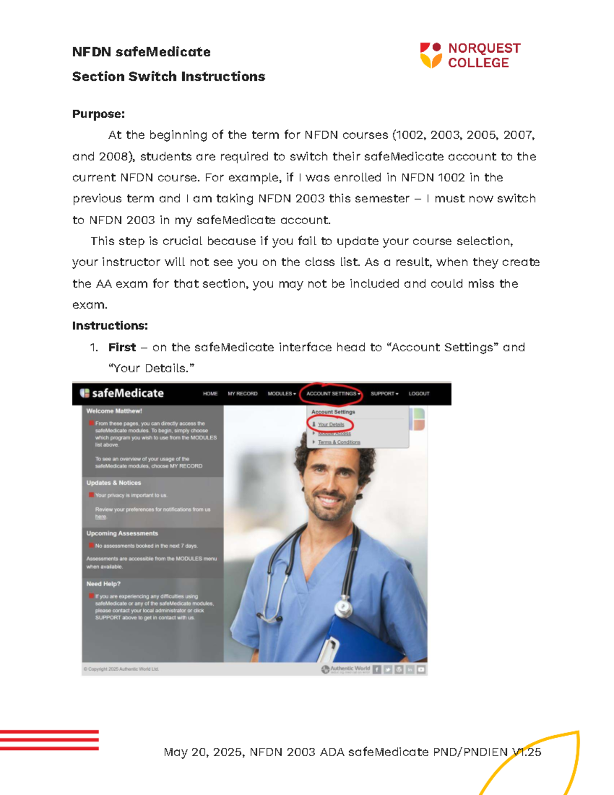 NFDN 1002-2008 SafeMedicate Section Switch Instructions V1 - Studocu
