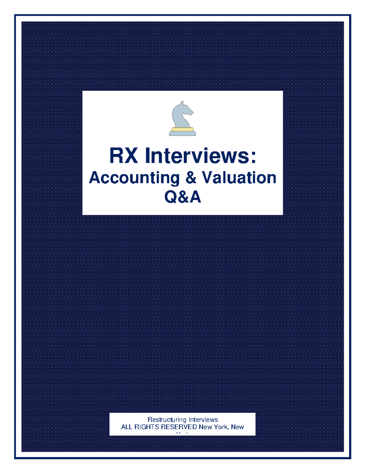 RX Interviews: Accounting Valuation Q&A for Restructuring Candidates ...