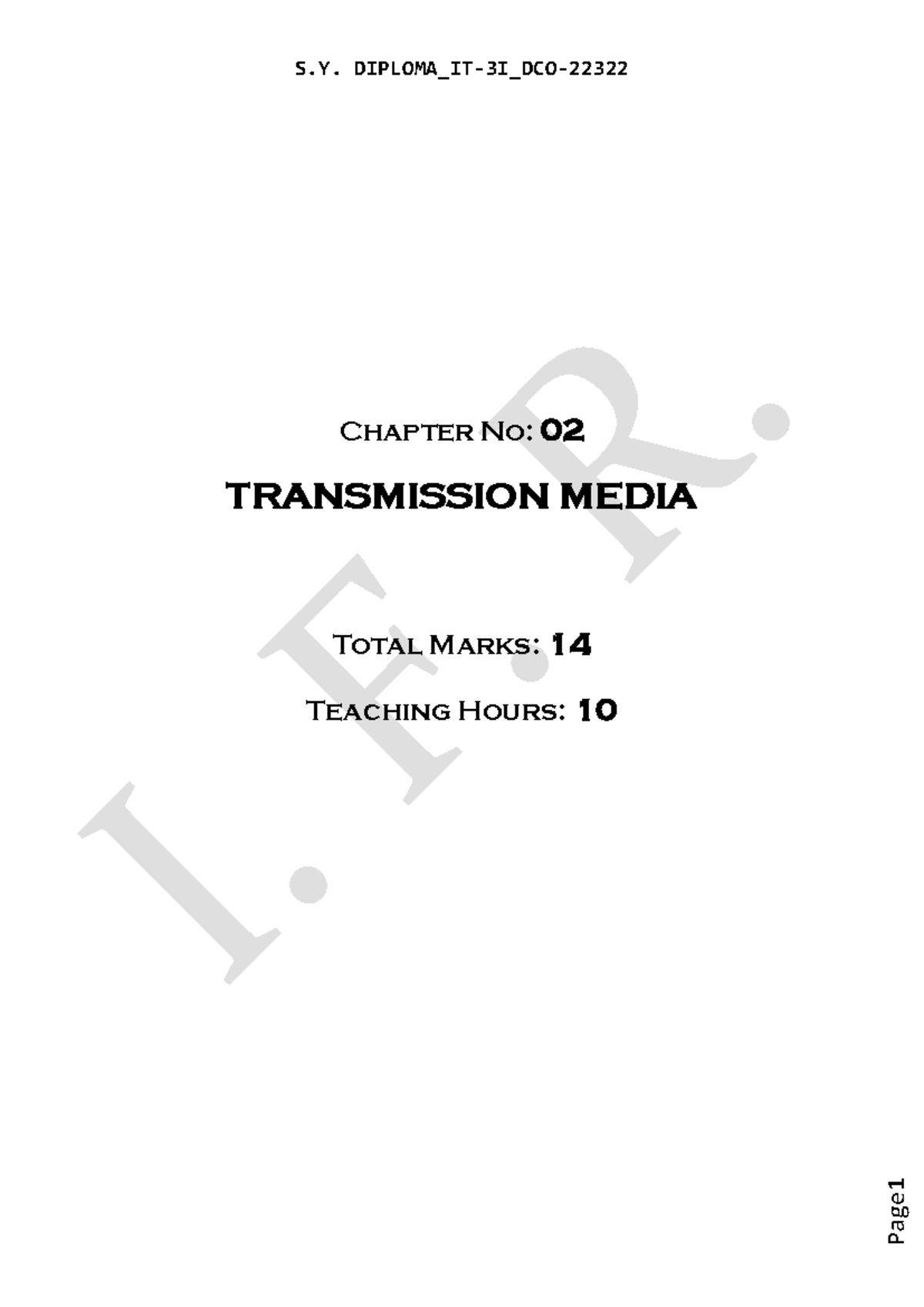 S.Y. Chapter 02: Transmission media in communication systems - Studocu