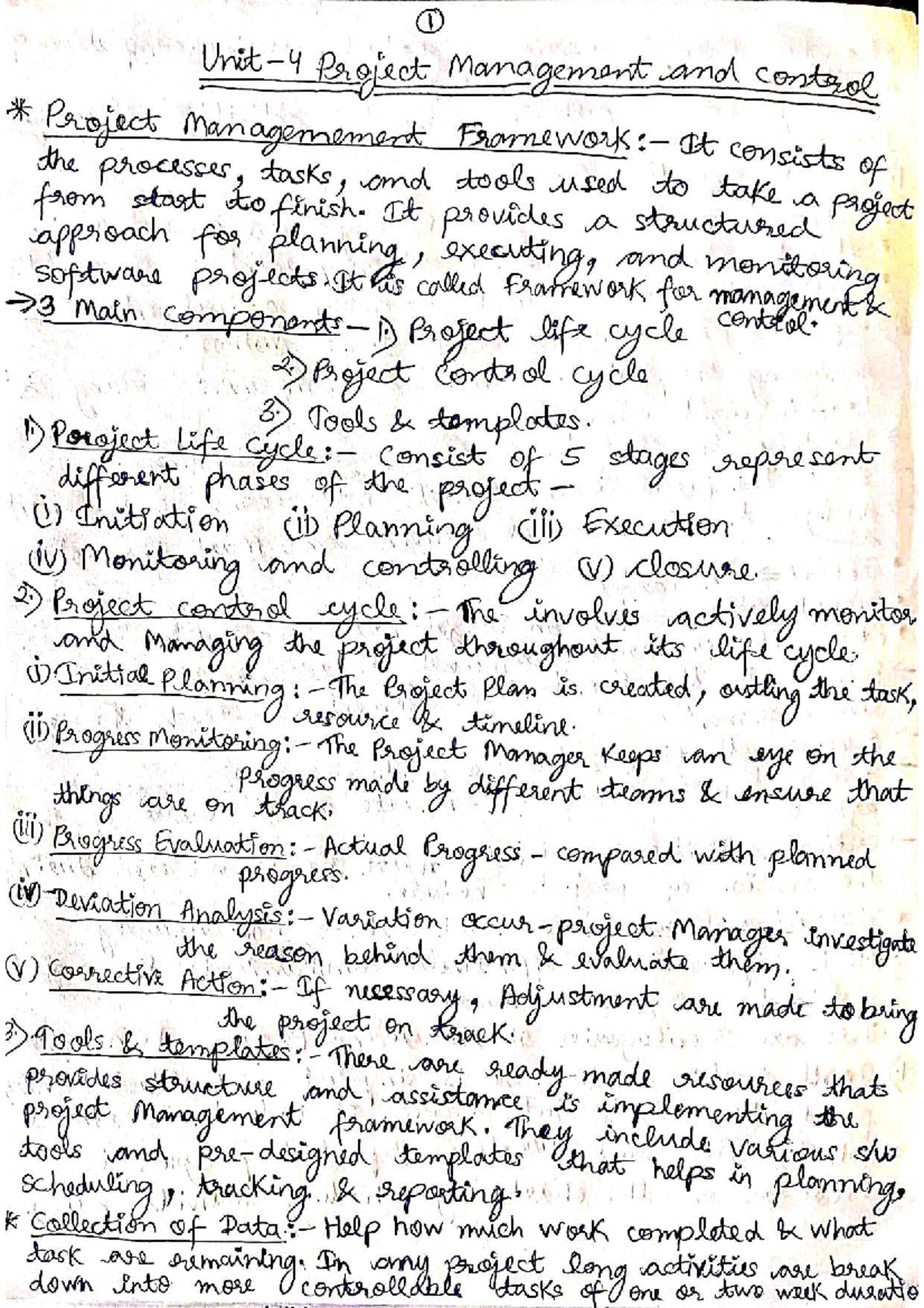 Unit 4 Complete Notes on Project Management and Control (SPM) - Studocu