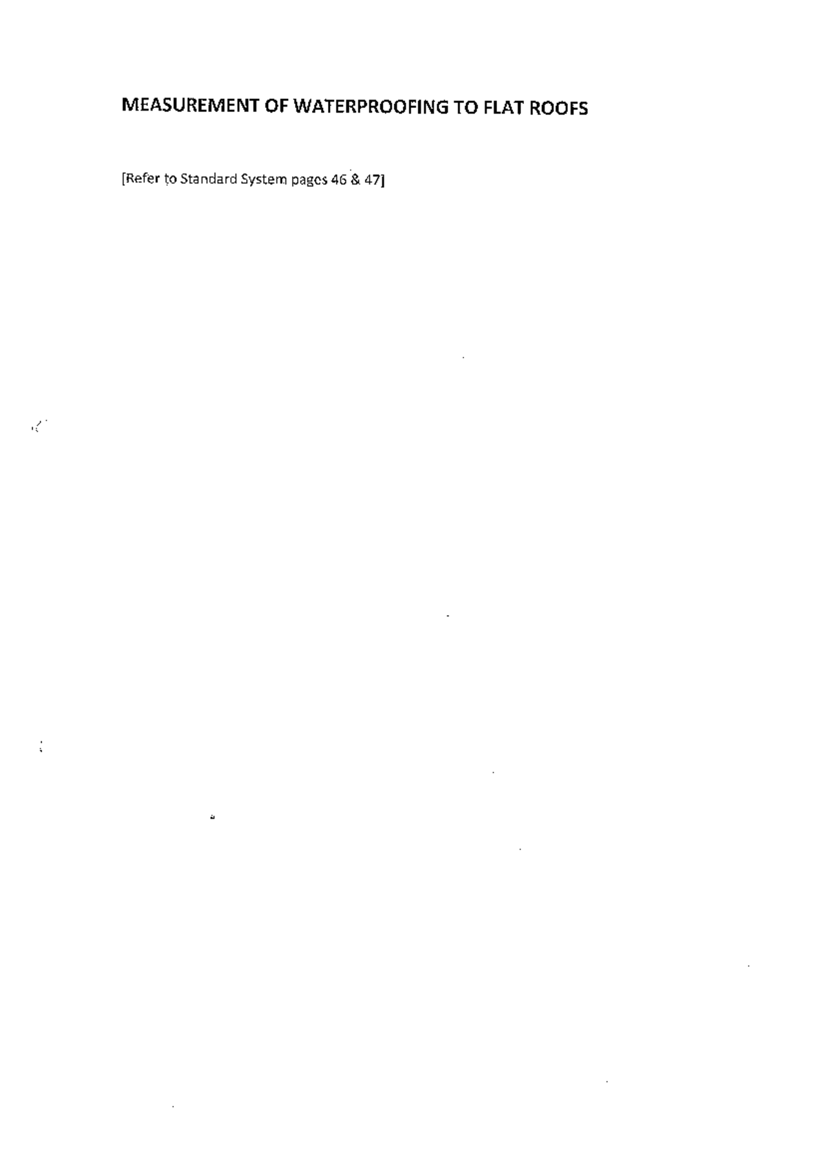 MEASUREMENT OF FLAT ROOF WATERPROOFING NOTES (CIV101) - Studocu