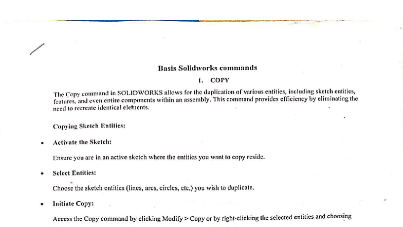 Solidworks Commands Overview: Copy, Extrude, Revolve, Fillet, Chamfer ...