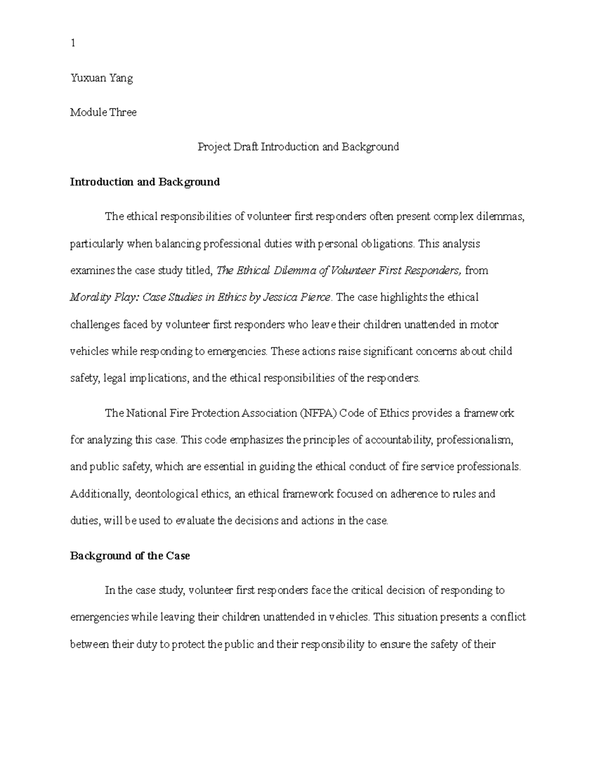 MOD3 Project Draft Introduction and Background - 1 Yuxuan Yang Module ...