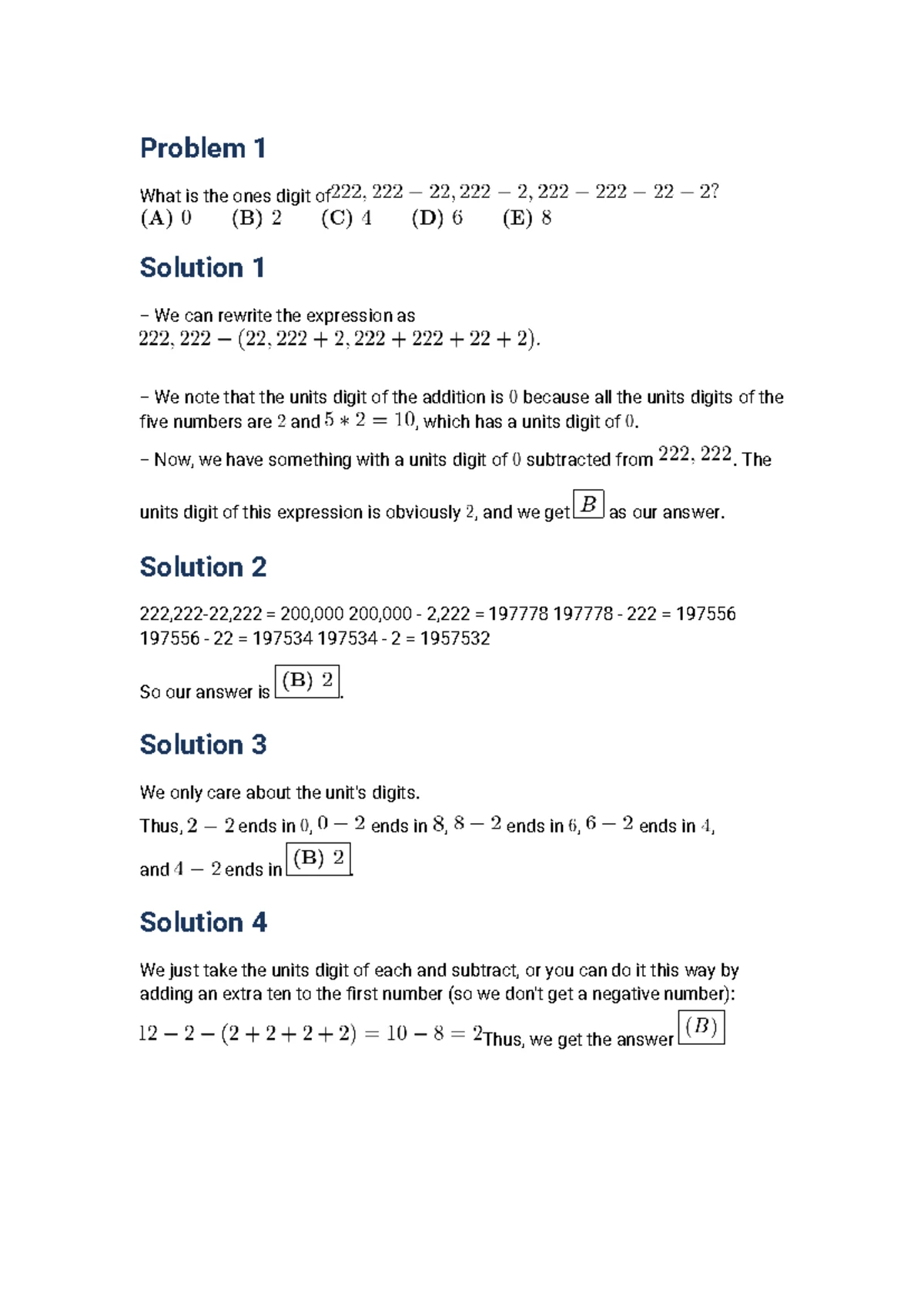 American Mathematics Competition 8 - This Solutions Pamphlet gives at ...