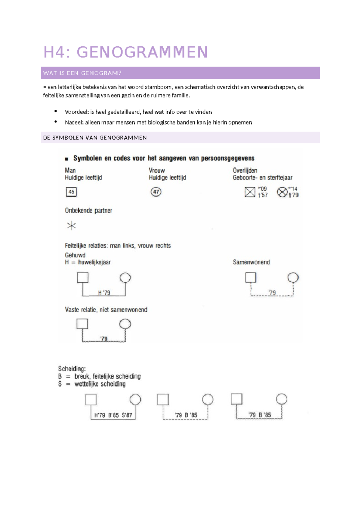 H4 genogrammen - Samenvatting Specifieke Orthopedagogie - H4 ...
