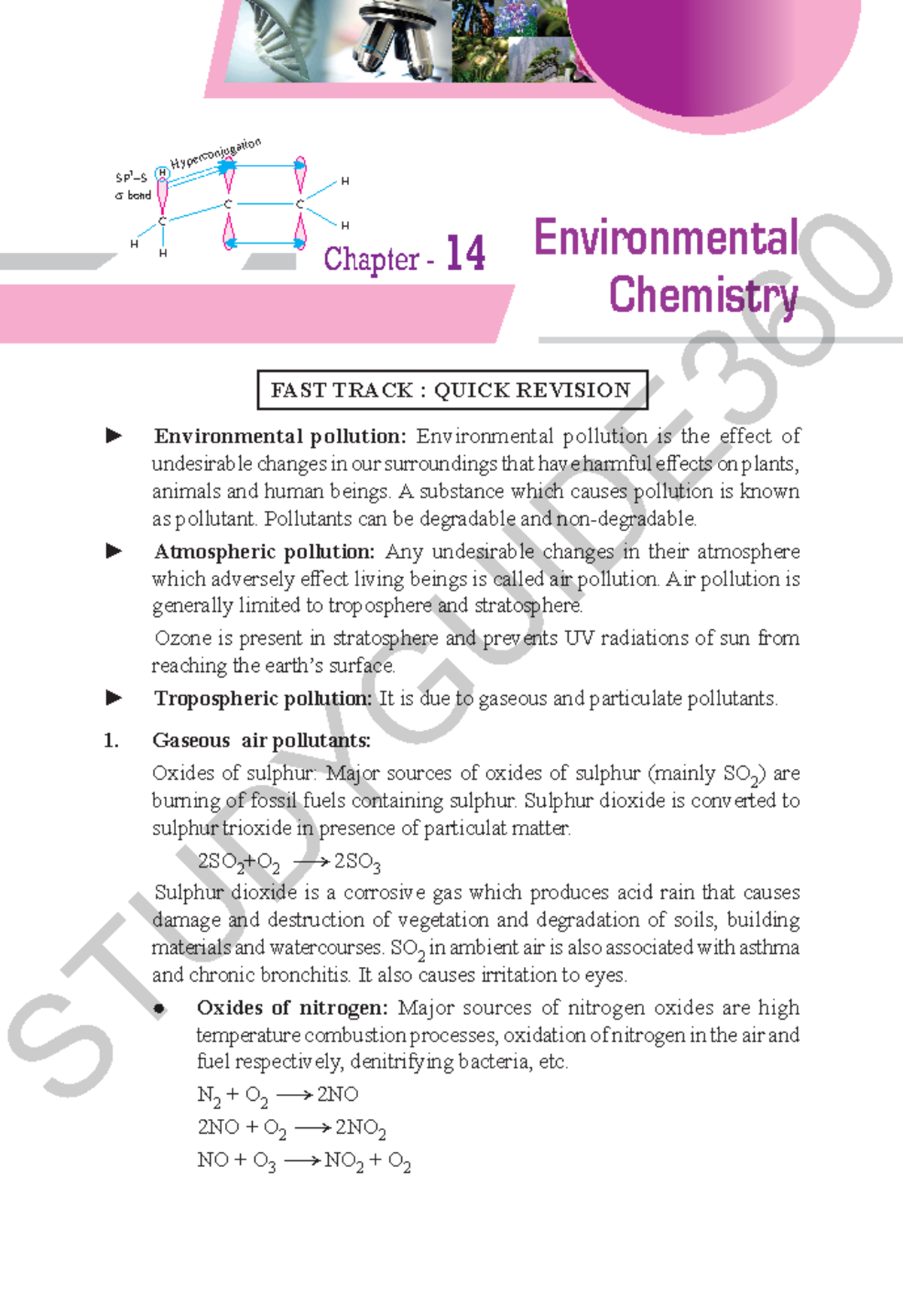 Class 11 Chemistry Notes: Chapter 14 Environmental Pollution Study ...