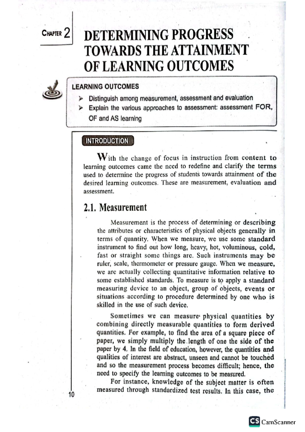 CS 2 - Chapter 2: Understanding Measurement, Assessment, and Evaluation ...