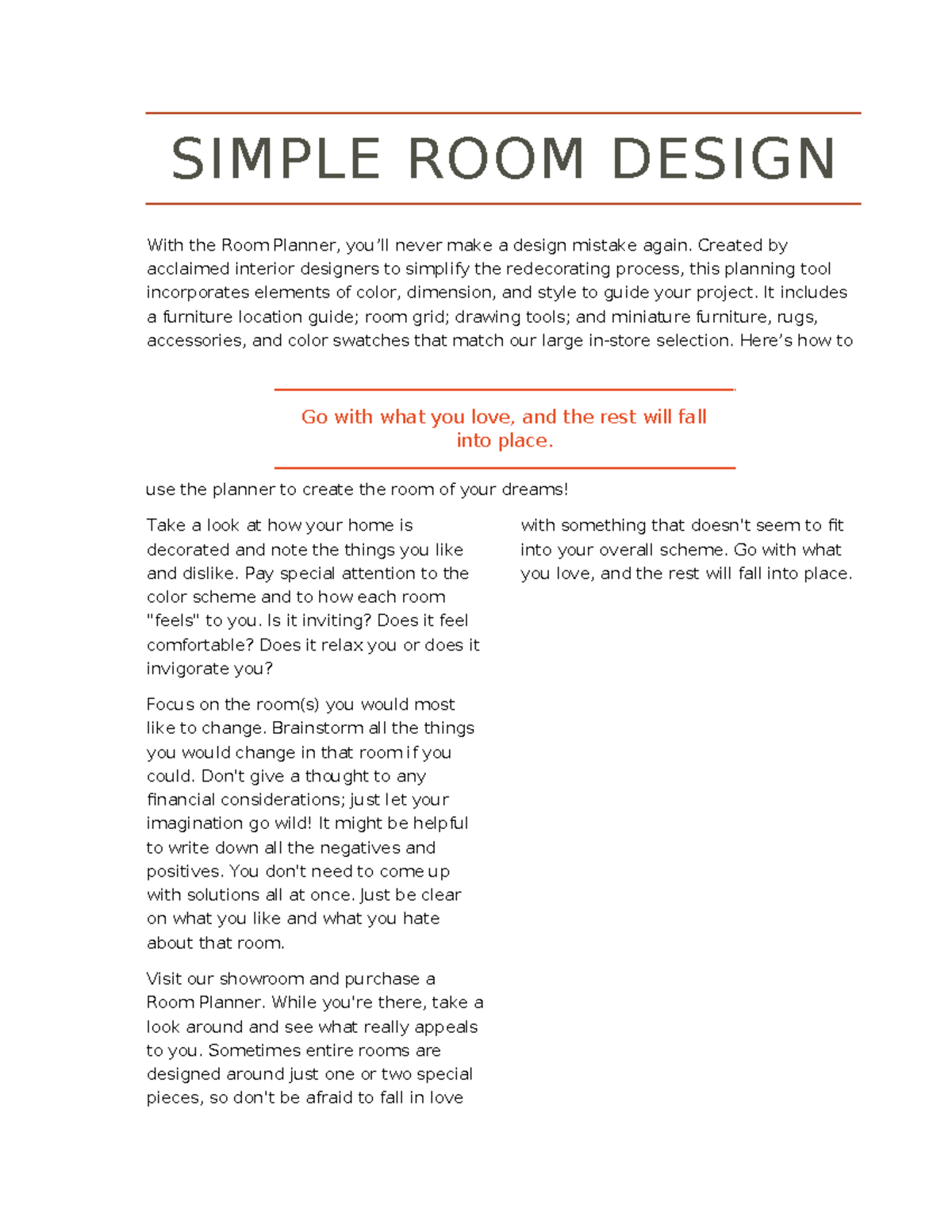Word 1-4 results - Word 1-4 - SIMPLE ROOM DESIGN With the Room Planner ...