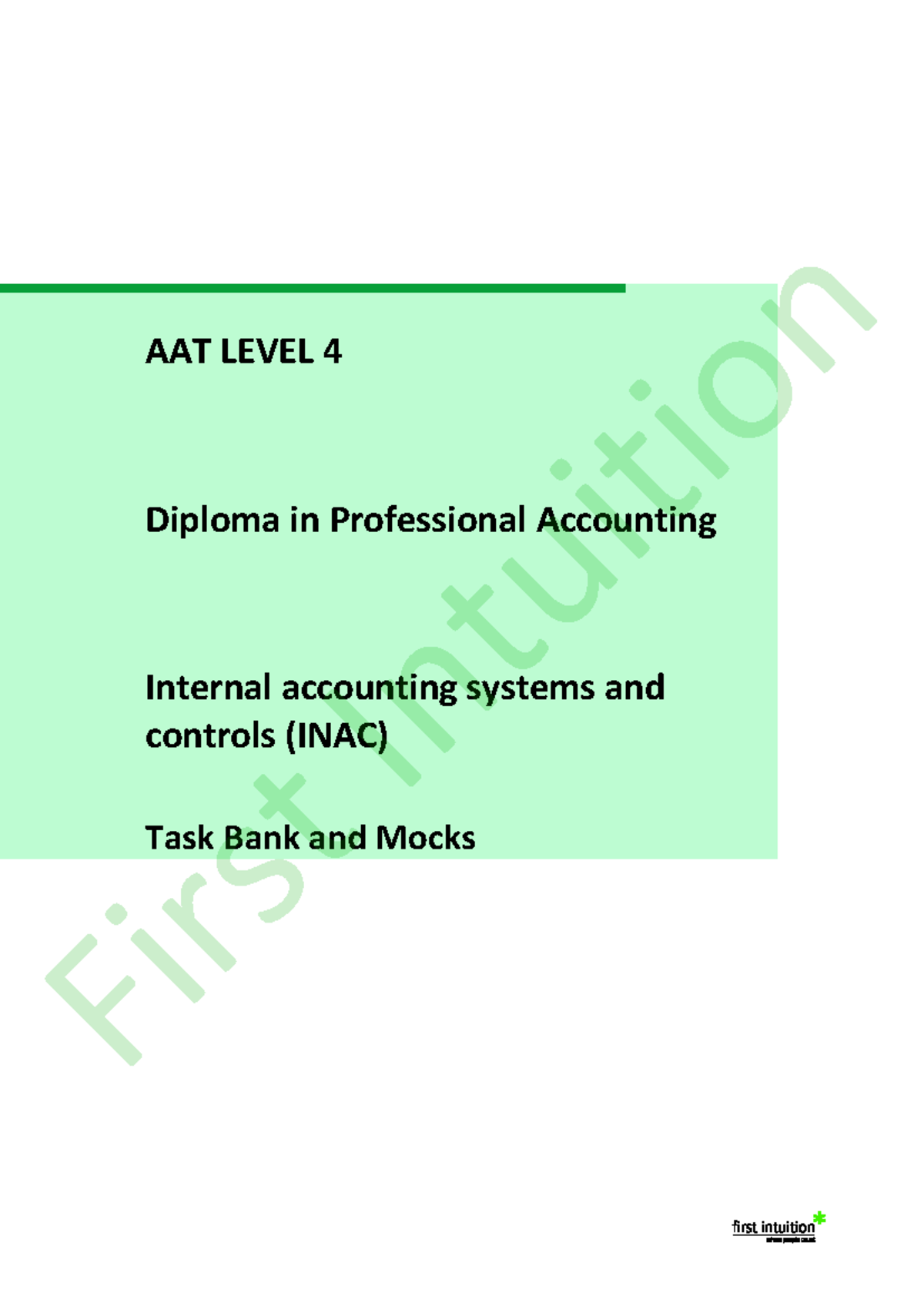 (02) INAC TB MB V003 - AAT Level 4 Internal Accounting Systems and ...