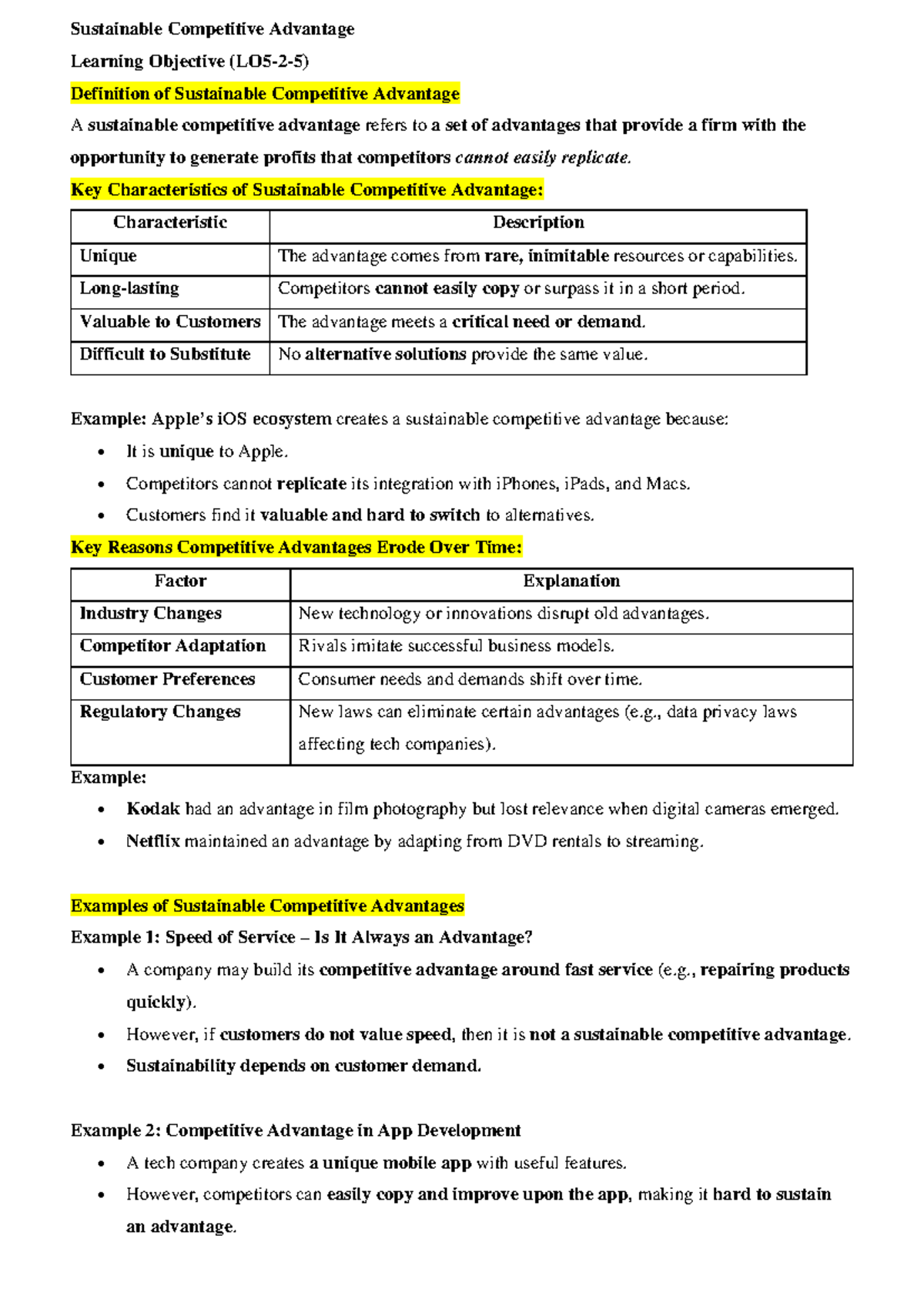 Ch5-Mission Statements: Understanding Sustainable Competitive Advantage ...