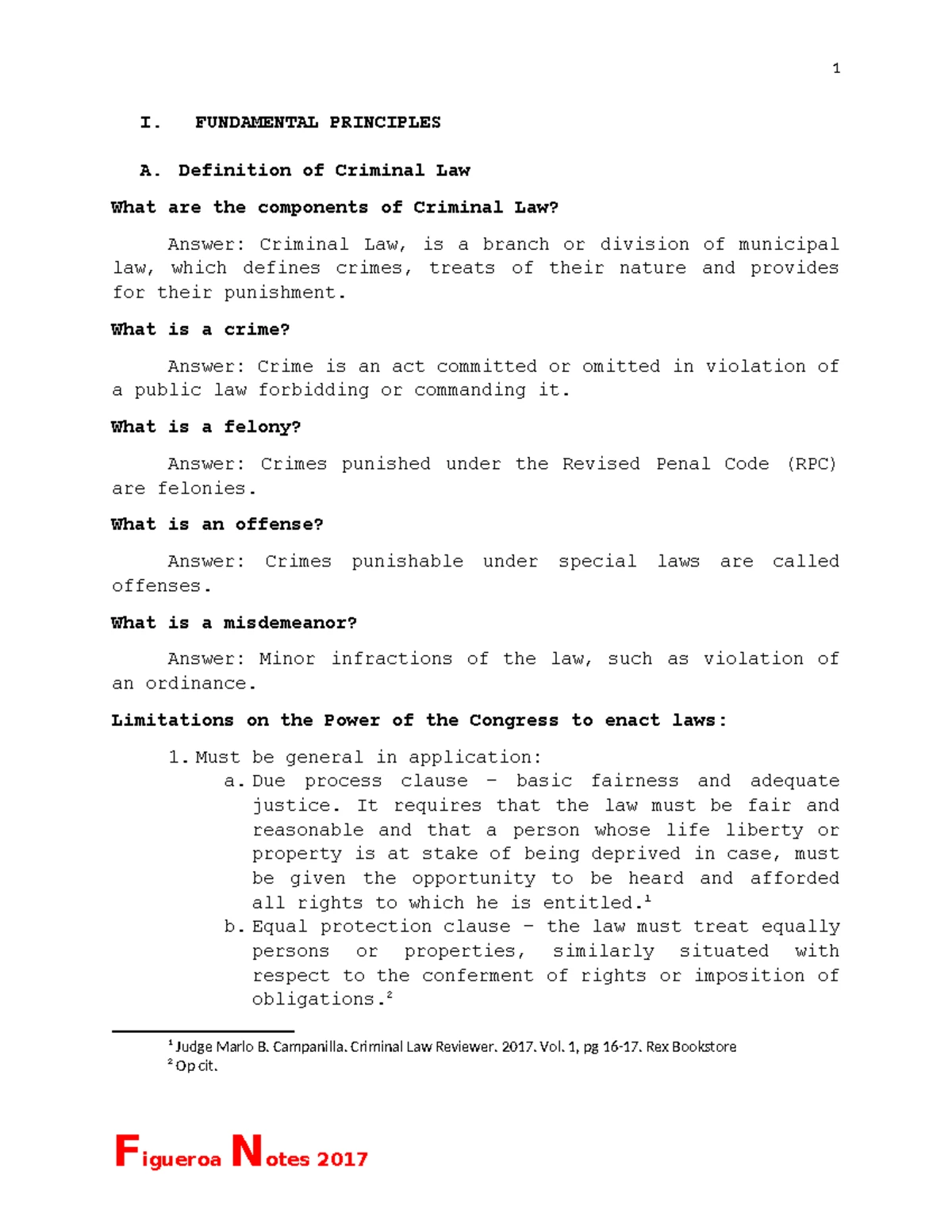 2018-Criminal-Law-Review-Notes-by-Garcia-115044-093301 - Studocu