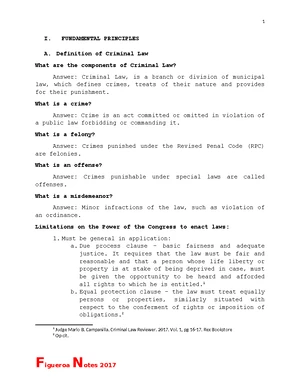2018-Criminal-Law-Review-Notes-by-Garcia-115044-093301 - Studocu