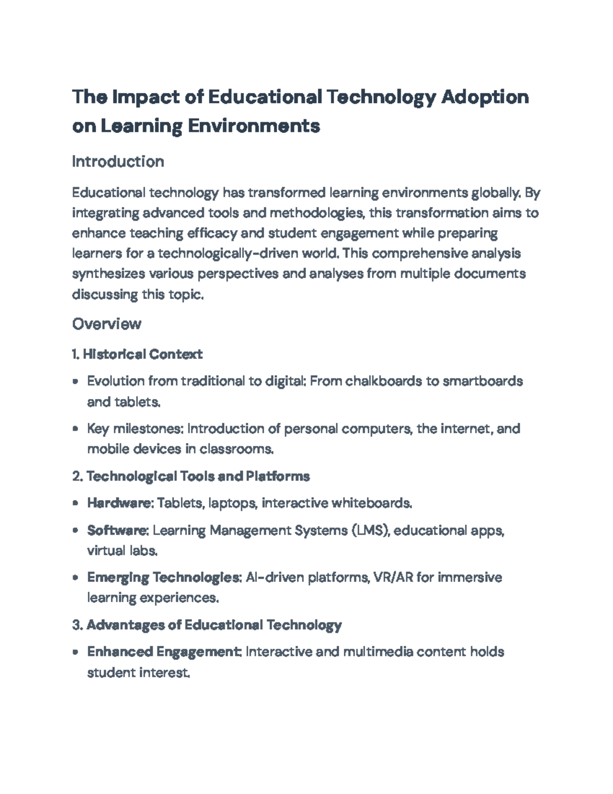 The Impact of Educational Technology Adoption on Learning Environments ...