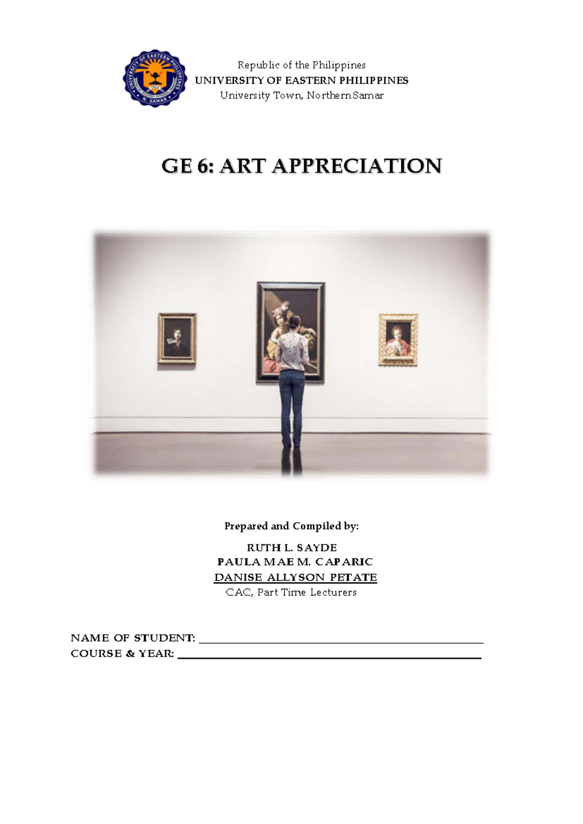 GE 6: Art Appreciation Module 2 - Theories and Kinds of Art - Studocu