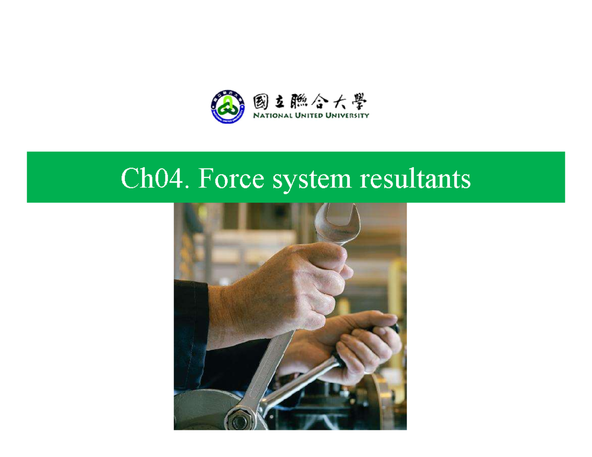 CH04 - Applications of Force System Resultants in Beams - Studocu