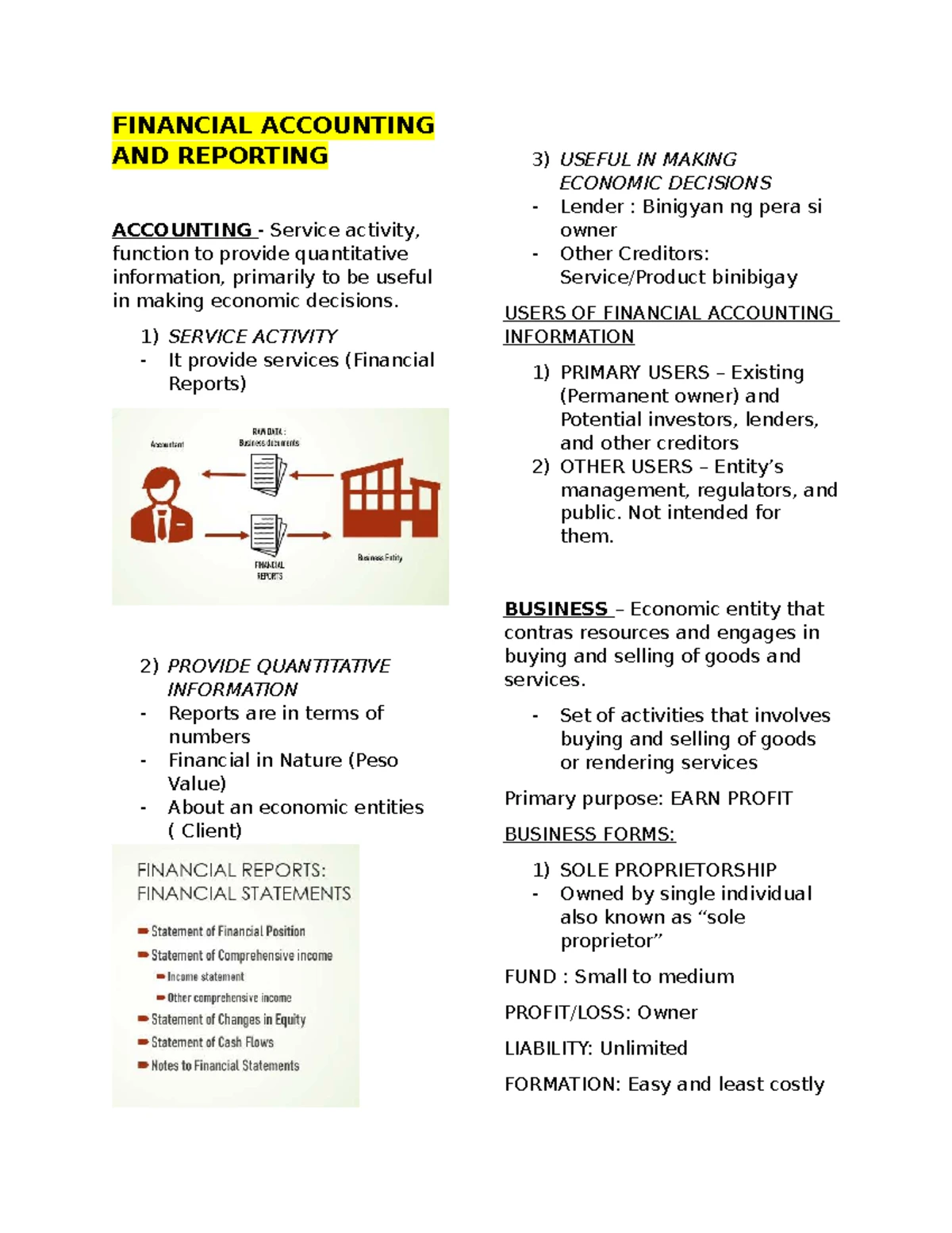 FAR 1st Sem Midterm Exam Review: Financial Accounting & Reporting - Studocu